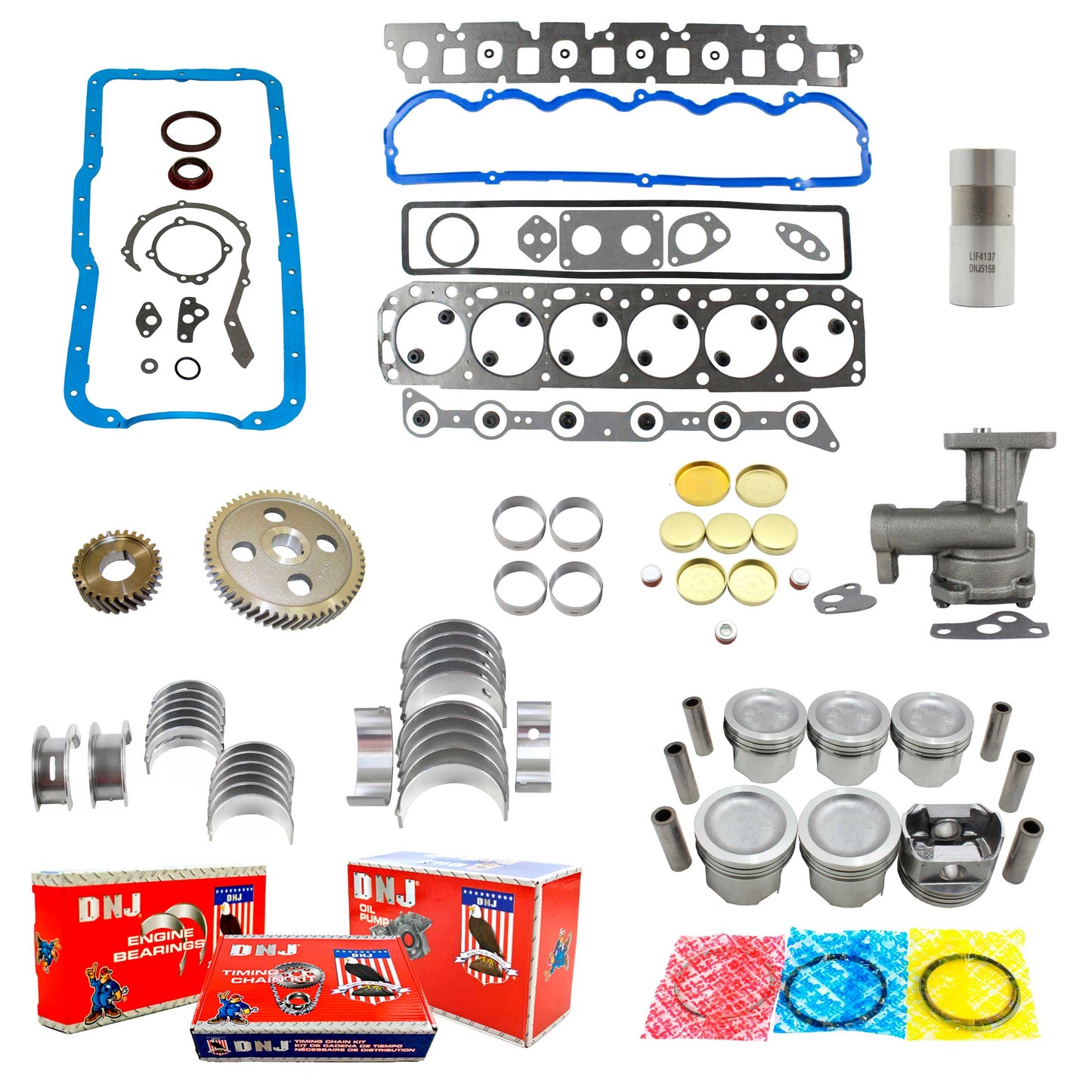 Master Engine Rebuild Kit 1988-1991 Ford 4.9L