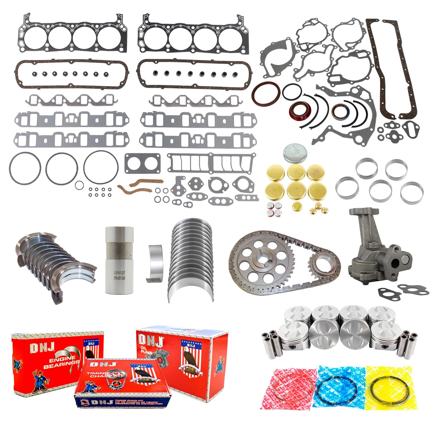 Master Engine Rebuild Kit 1972-1985 Ford,Lincoln,Mercury 5.0L