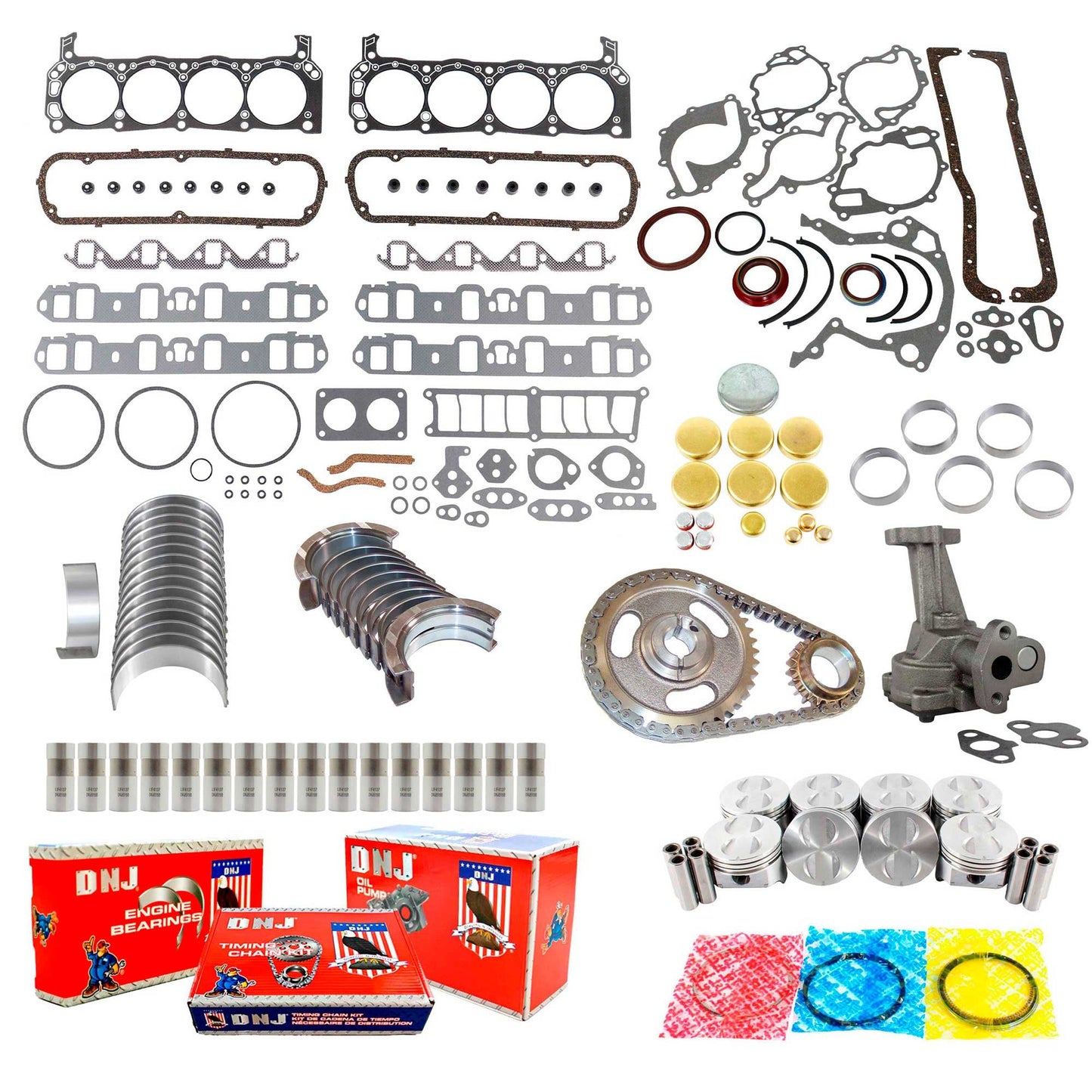 Master Engine Rebuild Kit 1965-1987 Ford & Mercury 4.7L-5.0L V8