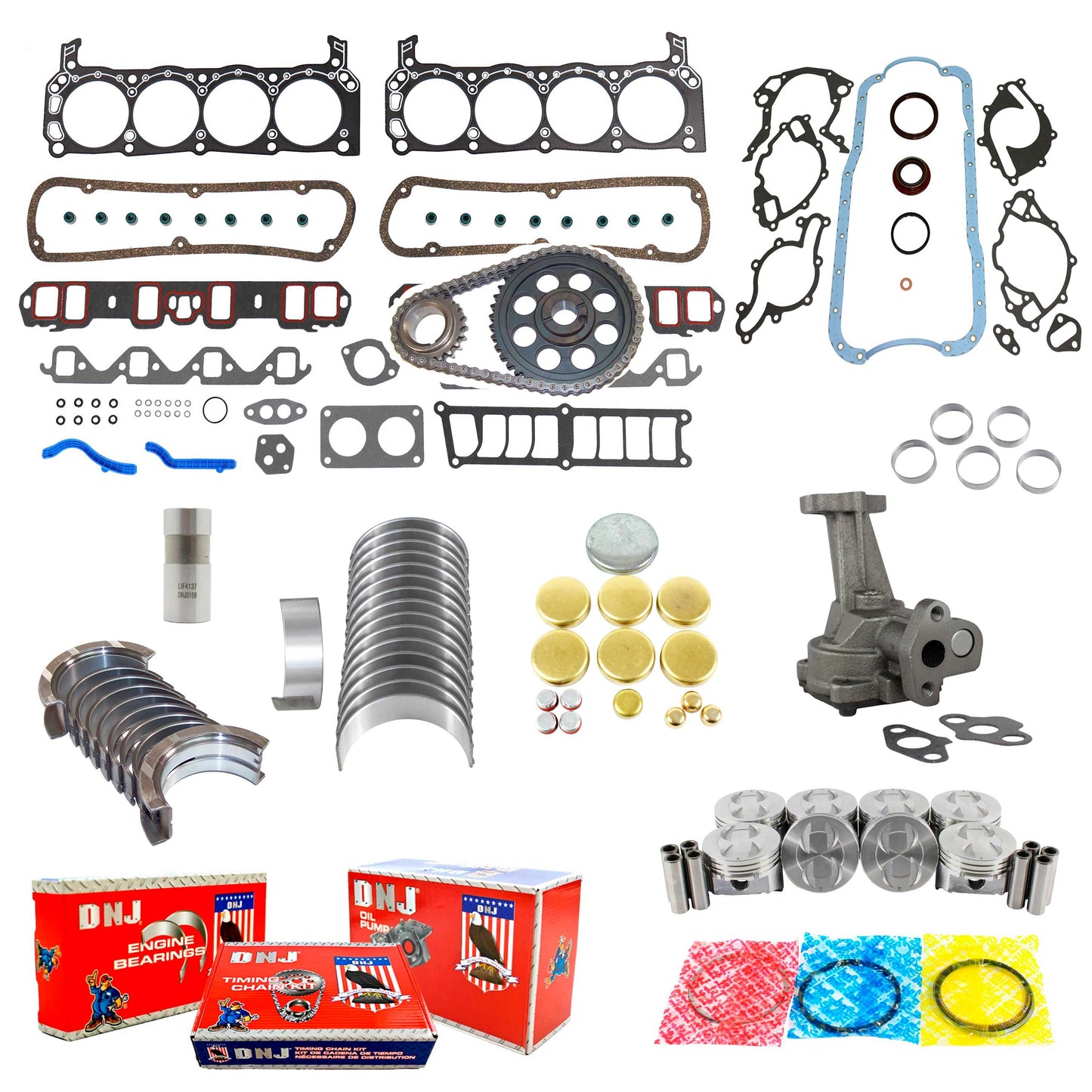 Master Engine Rebuild Kit 1990-1991 Ford 5.0L