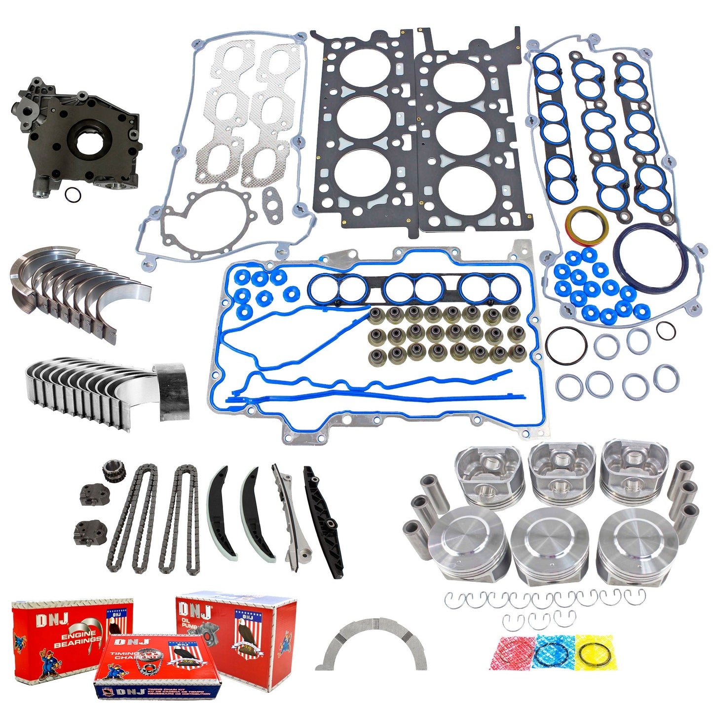 Master Engine Rebuild Kit 2001-2002 Mercury 2.5L