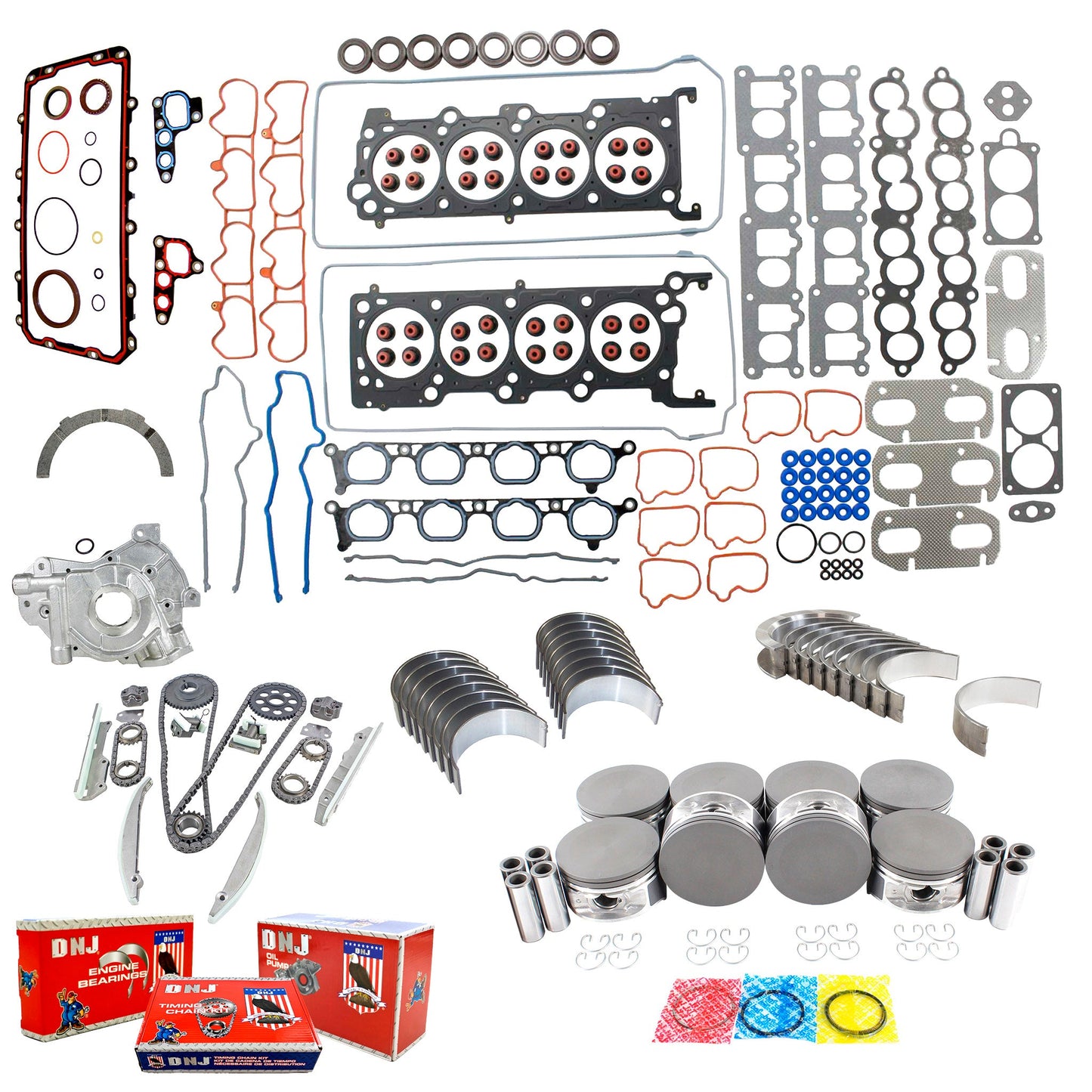 Master Engine Rebuild Kit 2001-2002 Lincoln 4.6L