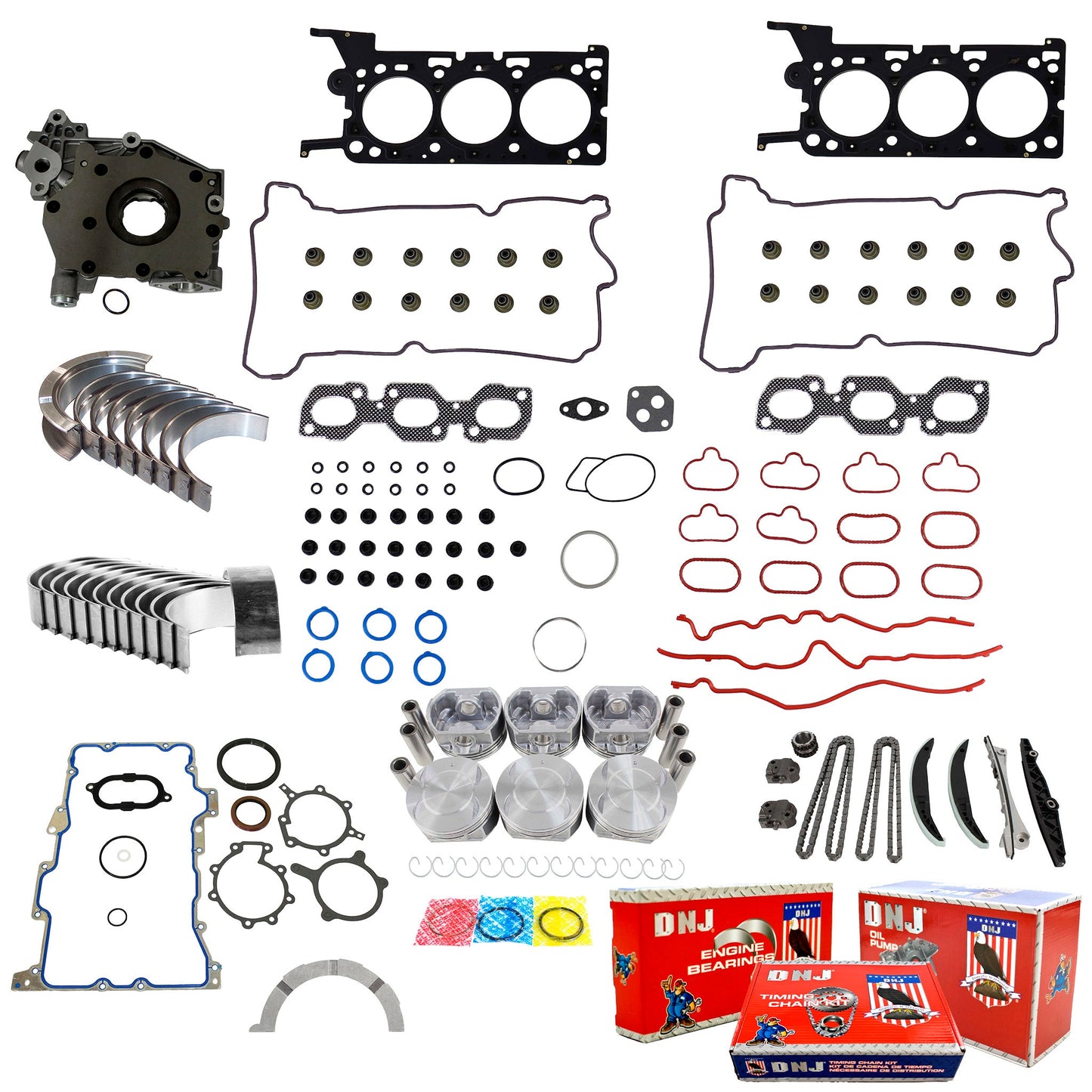 Master Engine Rebuild Kit 2001-2002 Ford,Mercury 3.0L