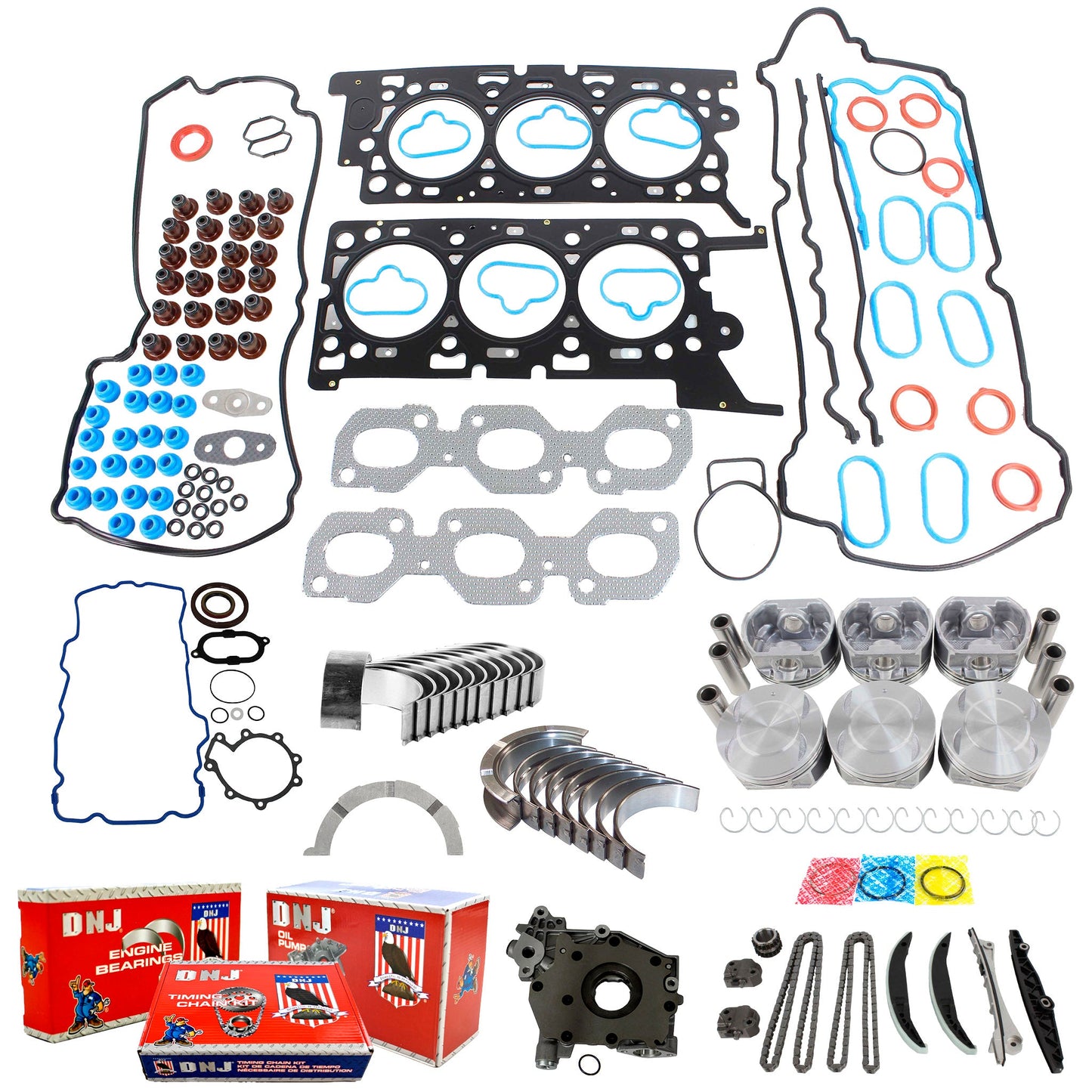 Master Engine Rebuild Kit 2004-2005 Ford,Mazda,Mercury 3.0L