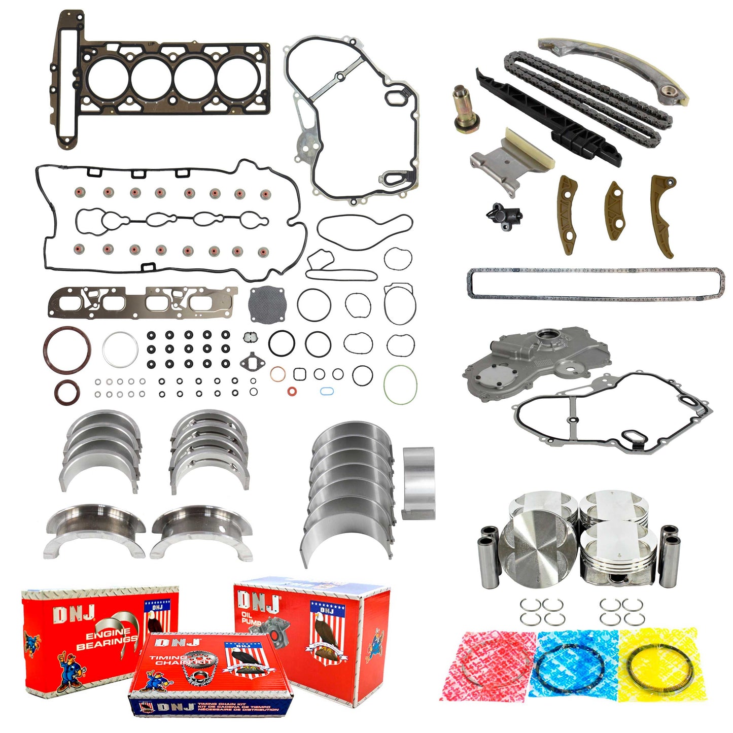Master Engine Rebuild Kit 2010-2017 Buick,Chevrolet,GMC 2.4L
