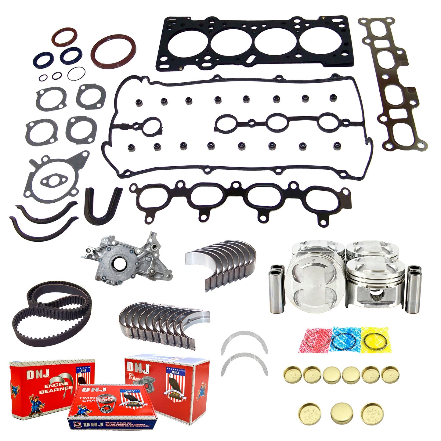Master Engine Rebuild Kit 1999-2000 Mazda 1.8L