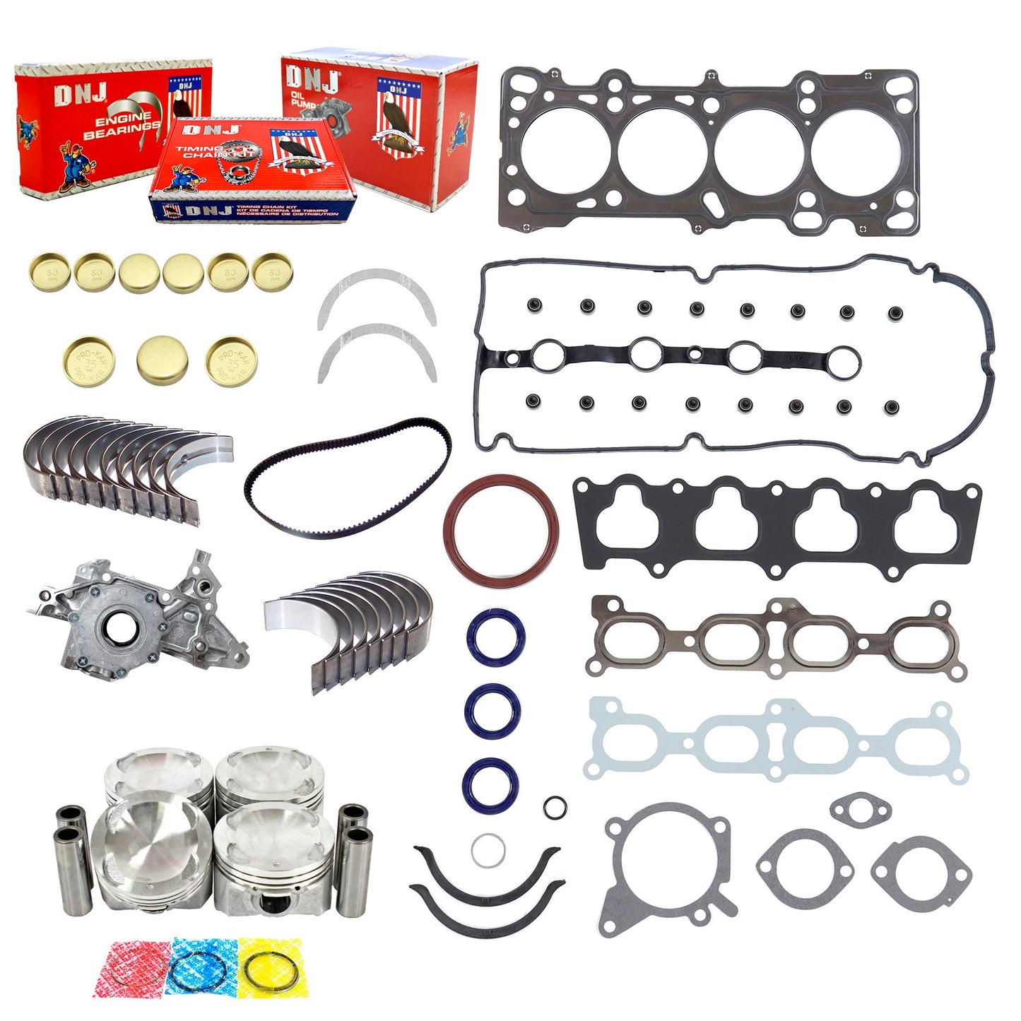 Master Engine Rebuild Kit 1999-2001 Mazda 1.6L