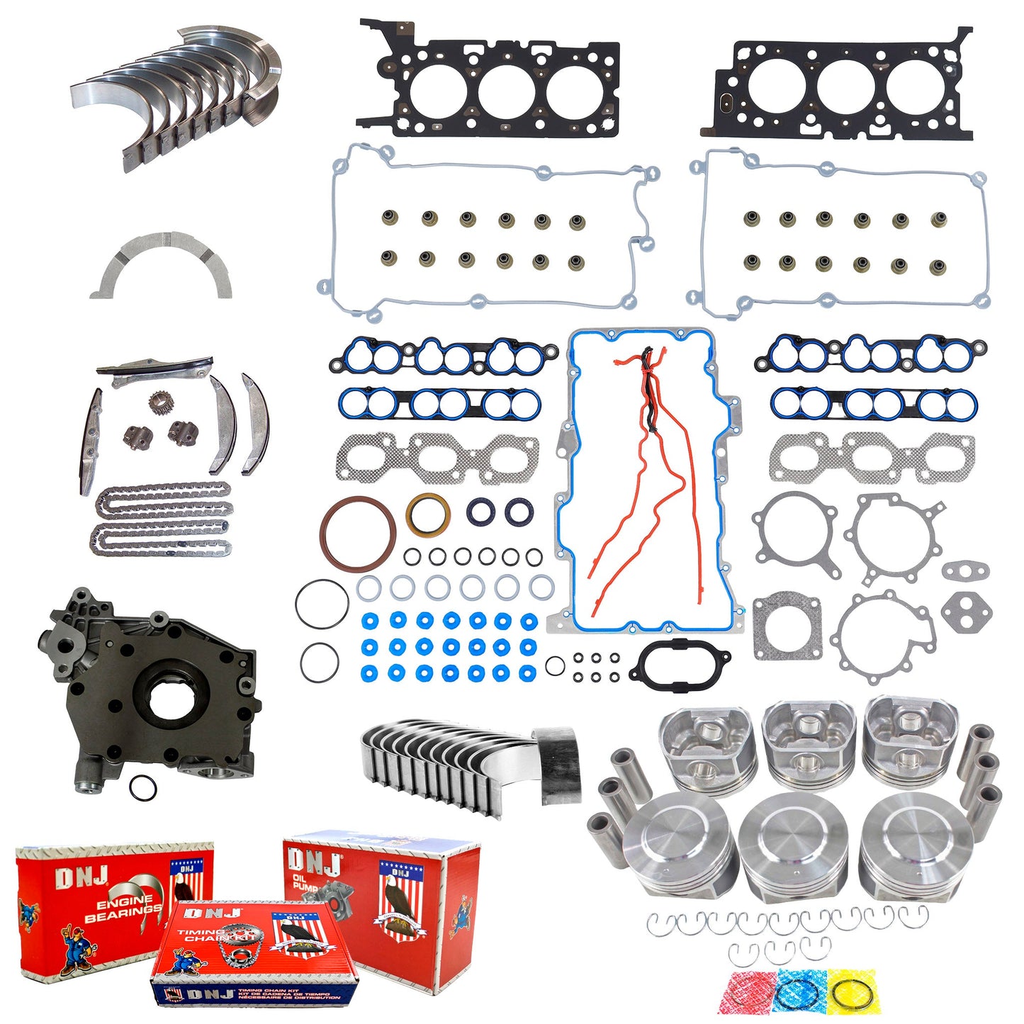 Master Engine Rebuild Kit 1999-2000 Mercury 2.5L