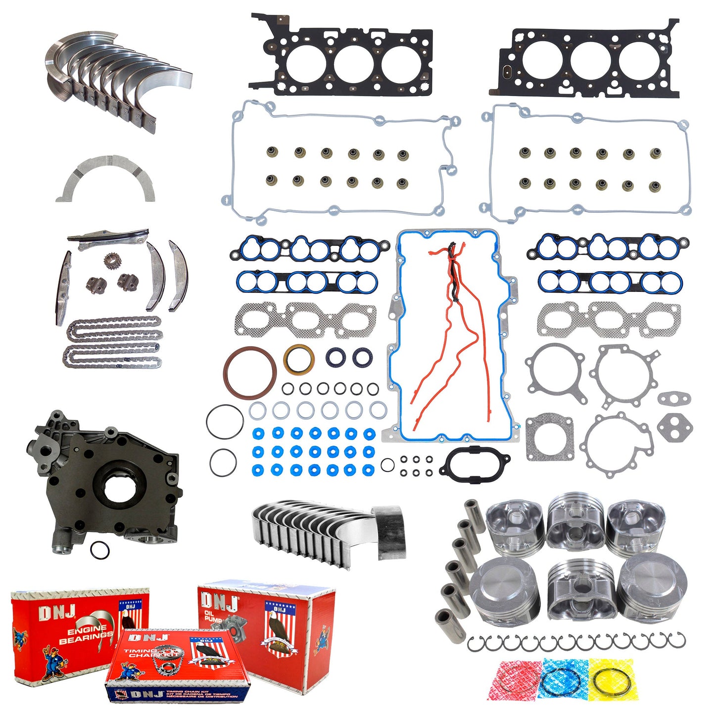 Master Engine Rebuild Kit 2000 Mazda 2.5L