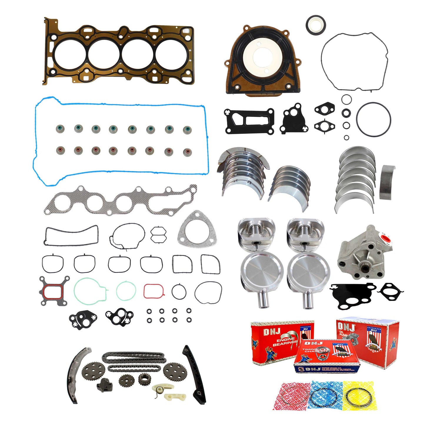 Master Engine Rebuild Kit 2004-2009 Ford & Mazda 2.3L L4