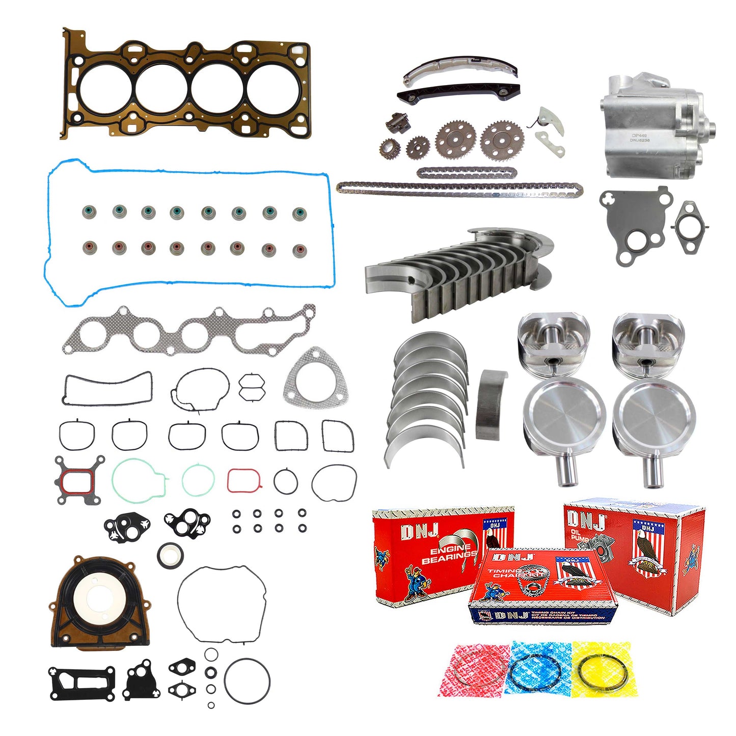 Master Engine Rebuild Kit 2005-2006 Ford,Mercury 2.3L