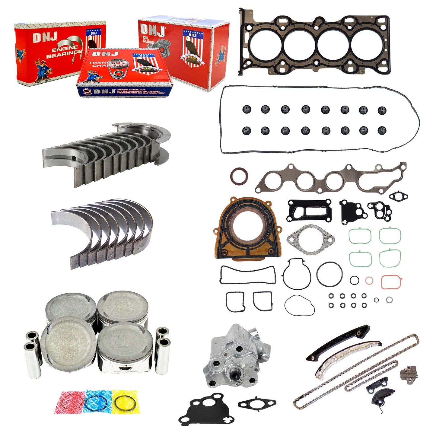 Master Engine Rebuild Kit 2006-2007 Mazda 2.3L