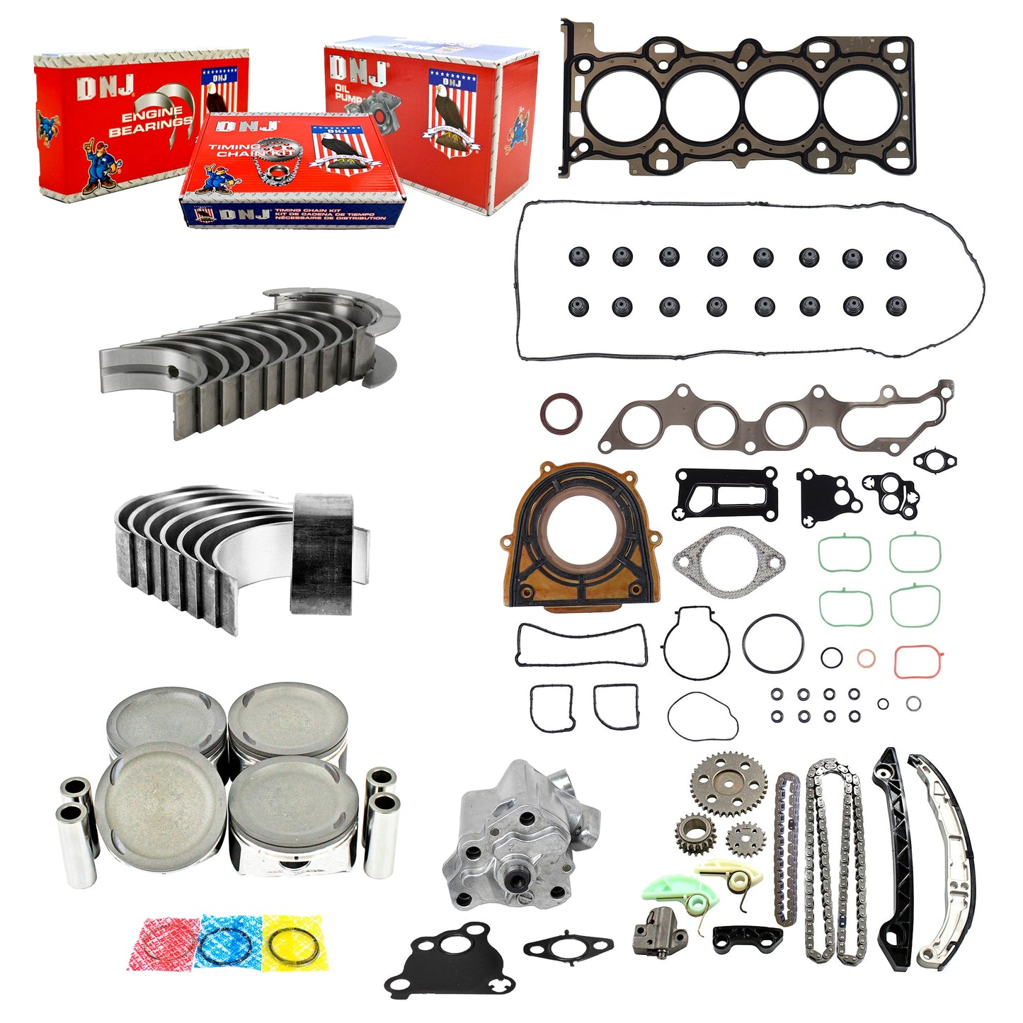 Master Engine Rebuild Kit 2007-2010 Mazda 3 & 5 2.3L