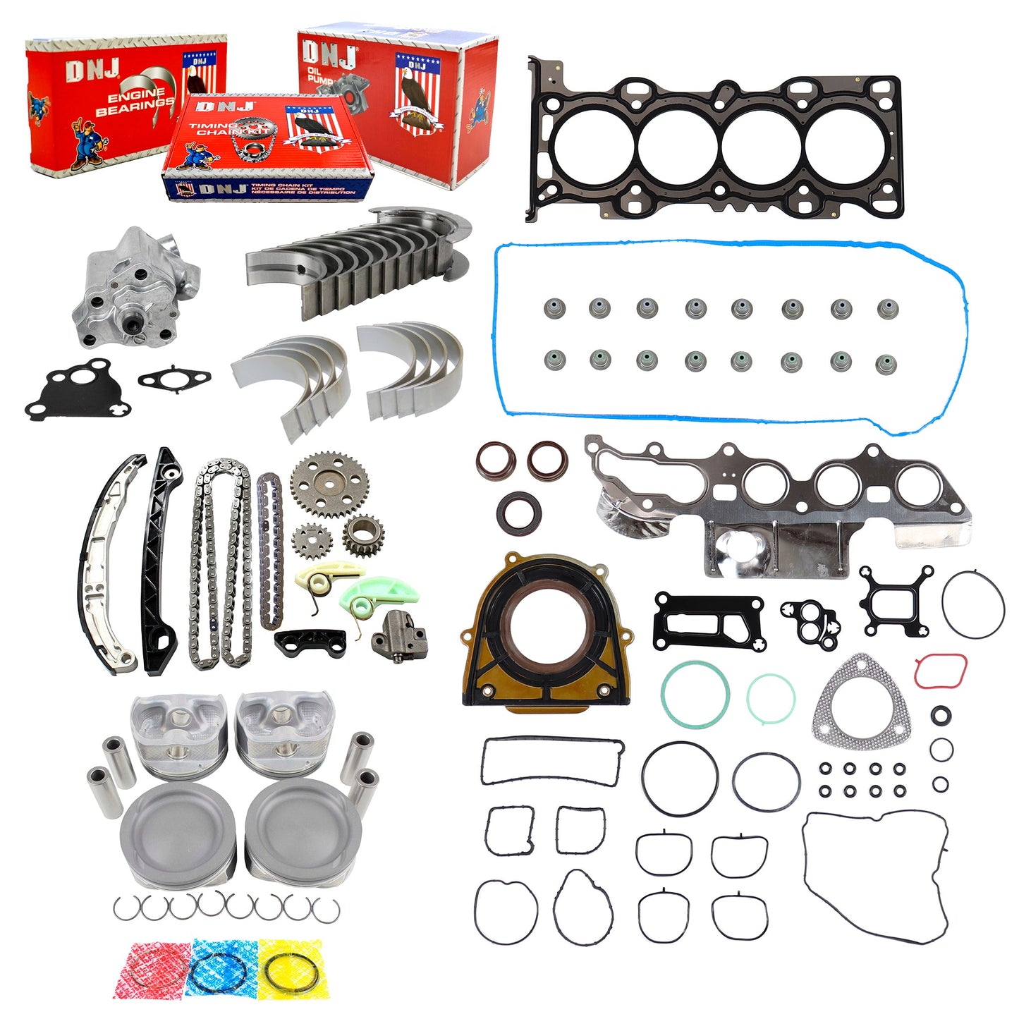Master Engine Rebuild Kit 2009-2012 Ford,Mercury 2.5L