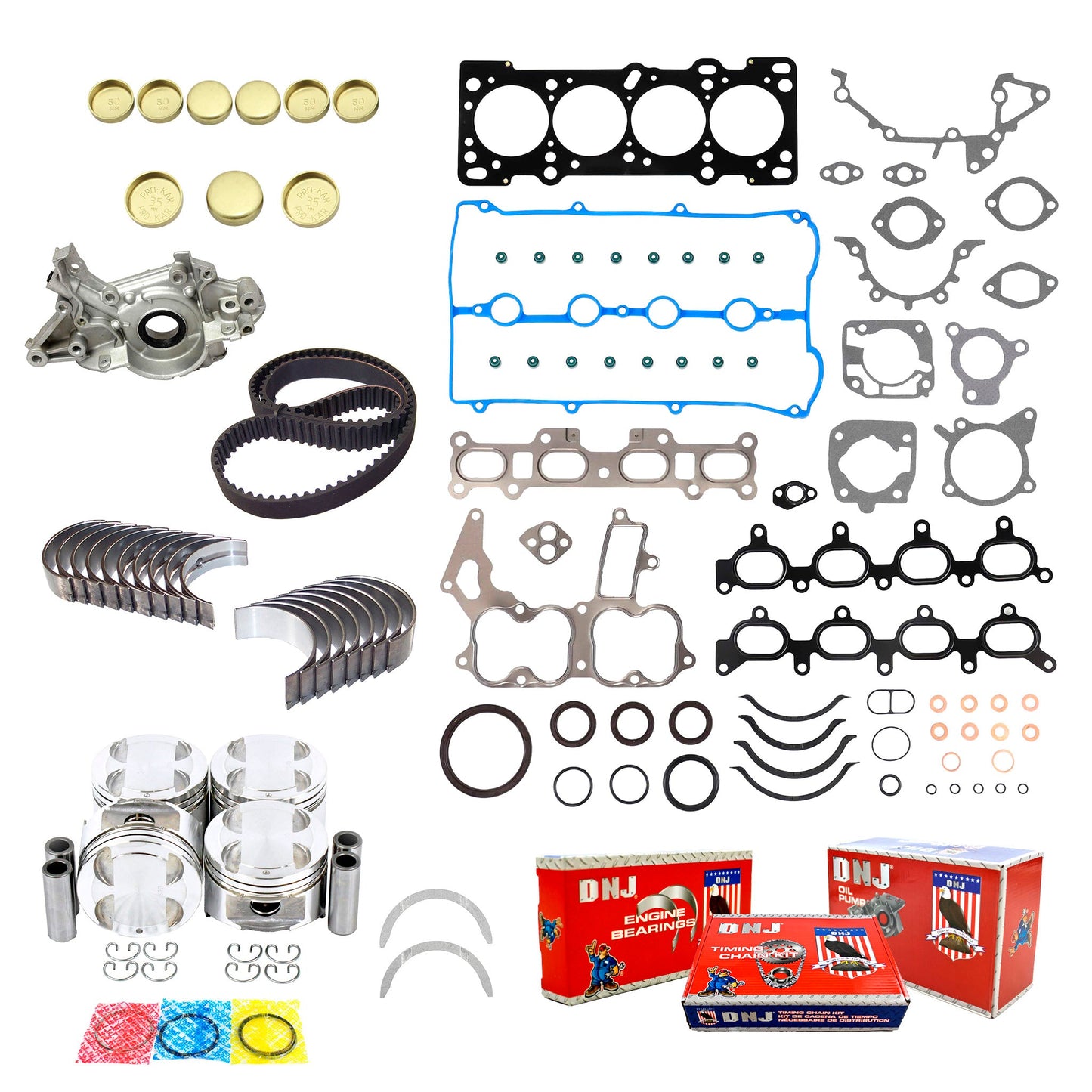 Master Engine Rebuild Kit 1990-1998 Ford, Mazda, Mercury 1.8L L4