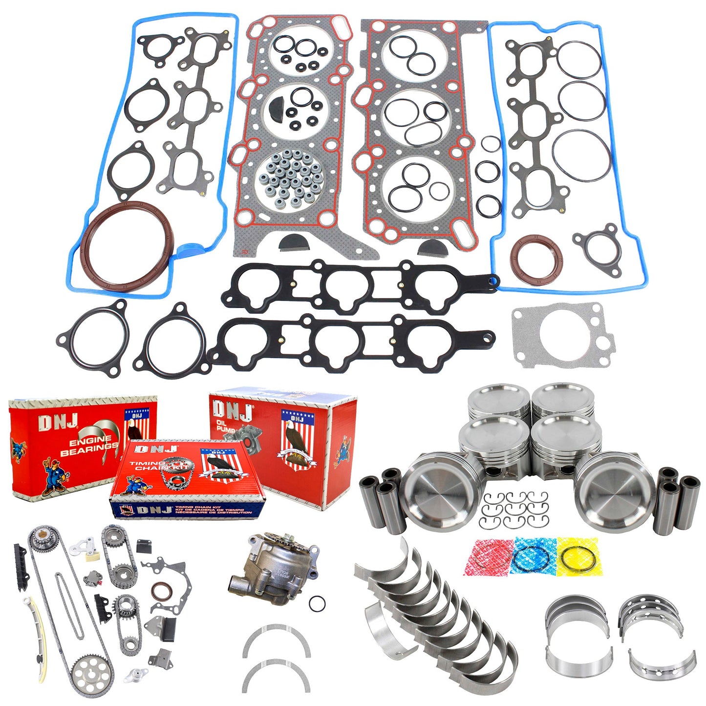 Master Engine Rebuild Kit 1999-2005 Chevrolet,Suzuki 2.5L