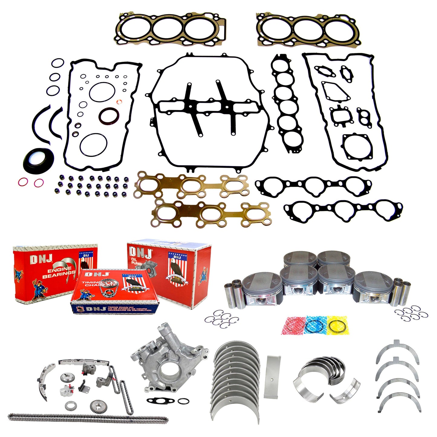 Master VQ35DE Engine Rebuild Kit: 2003-2008 Nissan 350Z, Infiniti FX35, G35, & M35 3.5L V6