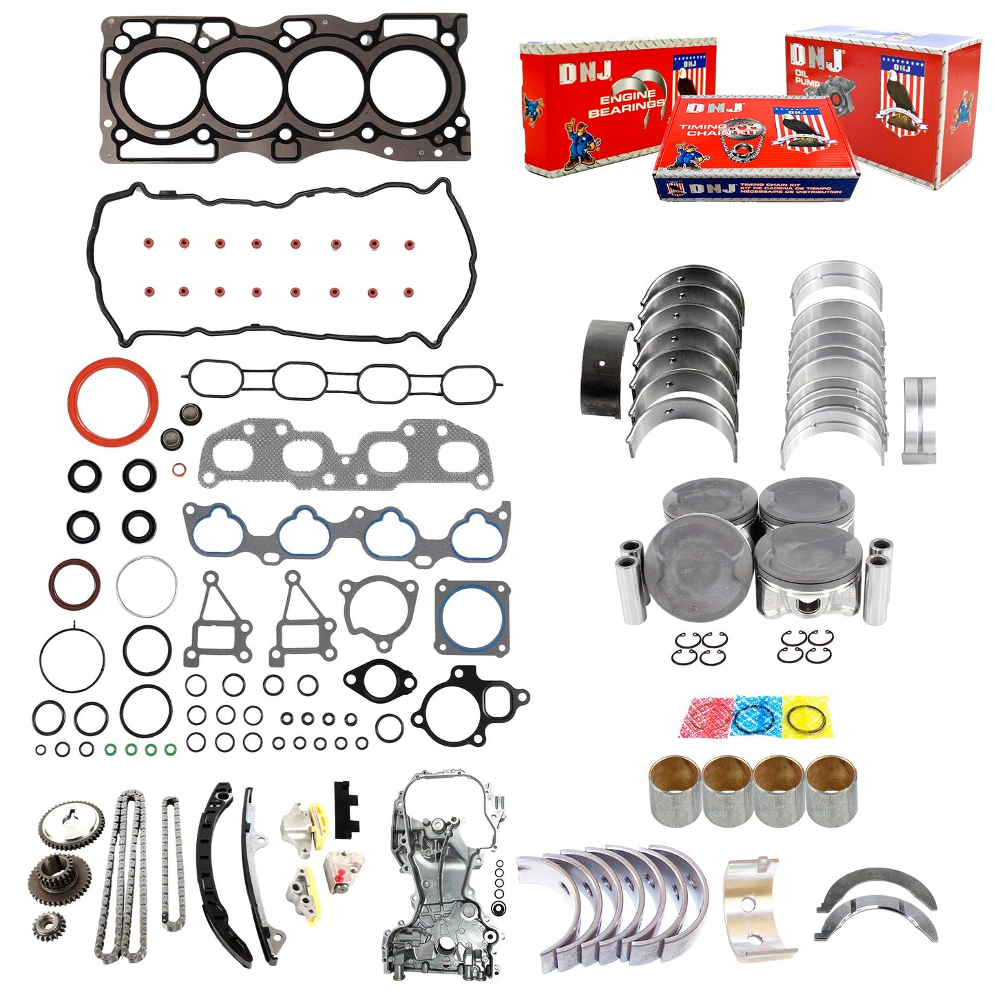Master Engine Rebuild Kit 2007-2012 Nissan 2.5L