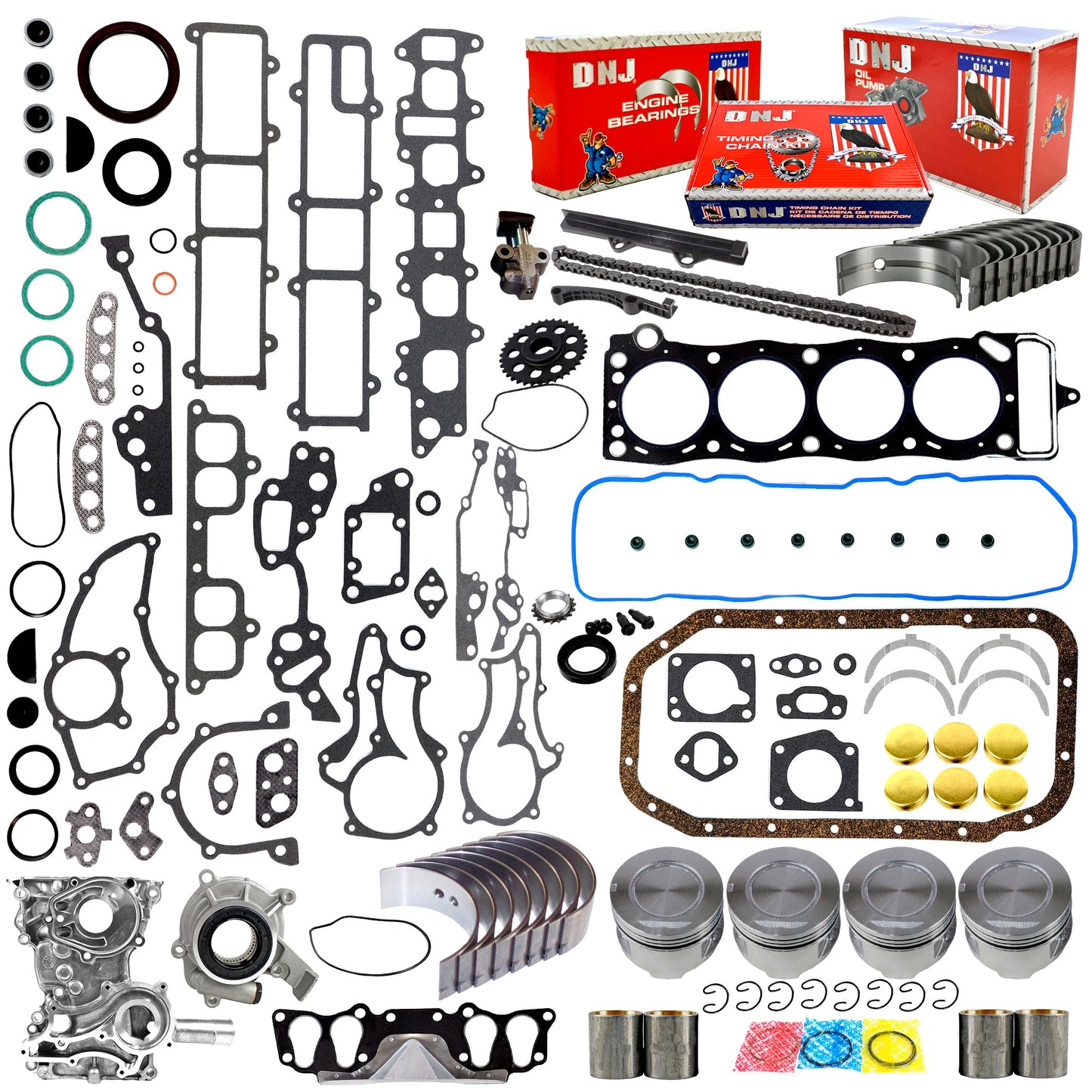 Master Engine Rebuild Kit 1985-1995 Toyota 2.4L