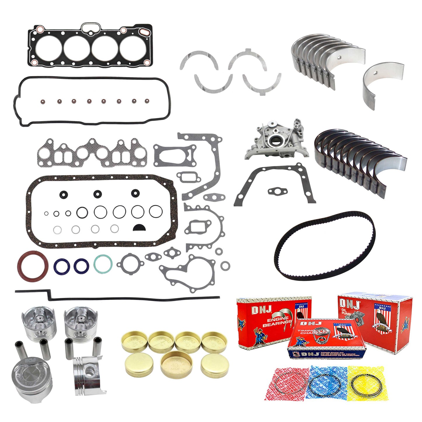 Master Engine Rebuild Kit 1983-1988 Toyota 1.5L
