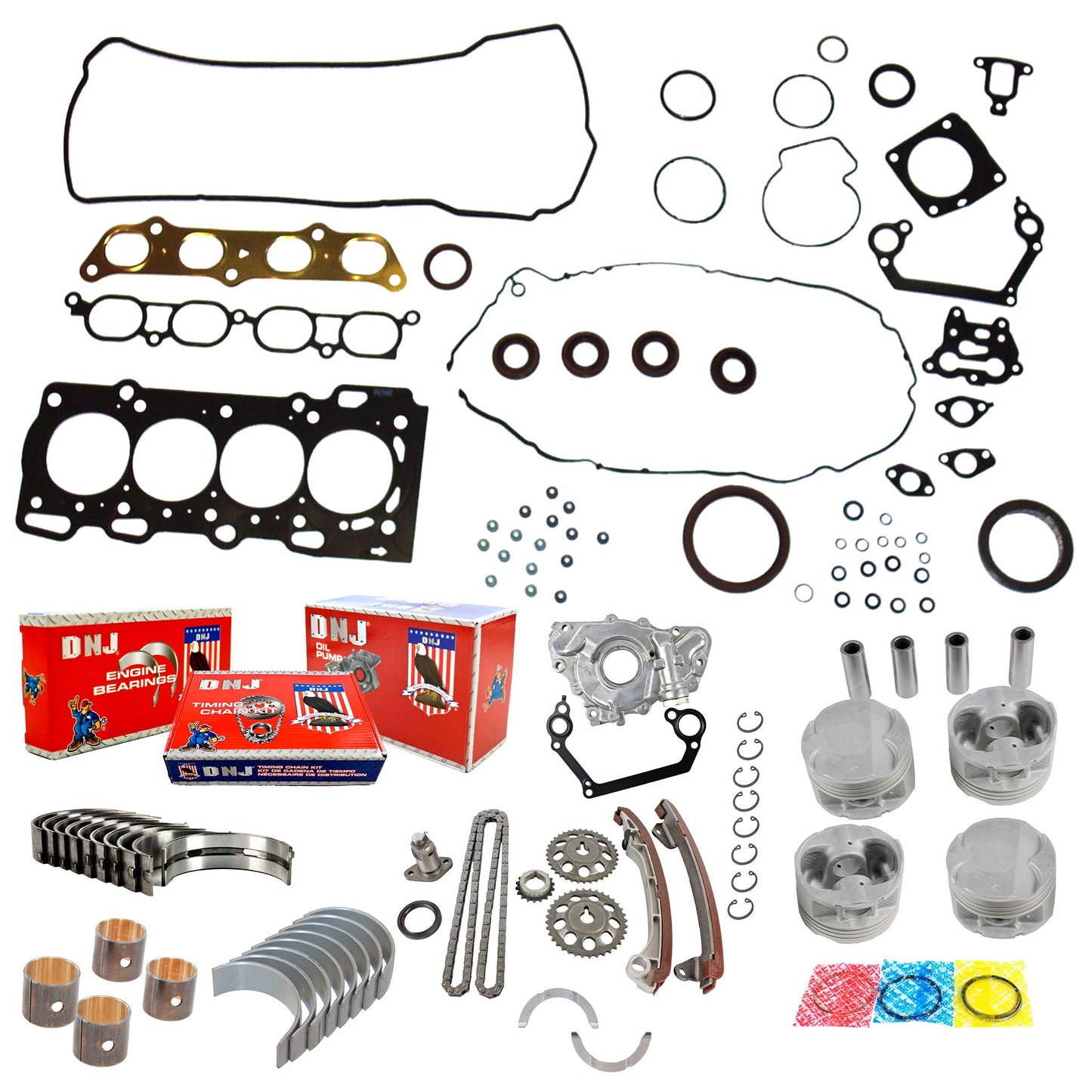 Master Engine Rebuild Kit 2000-2006 Pontiac,Toyota 1.8L