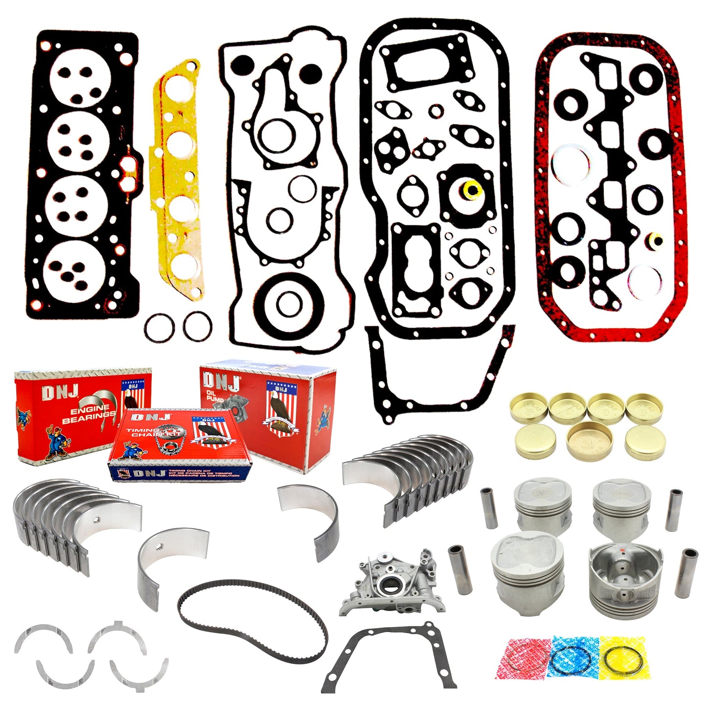 Master Engine Rebuild Kit 1988-1993 Geo,Toyota 1.6L