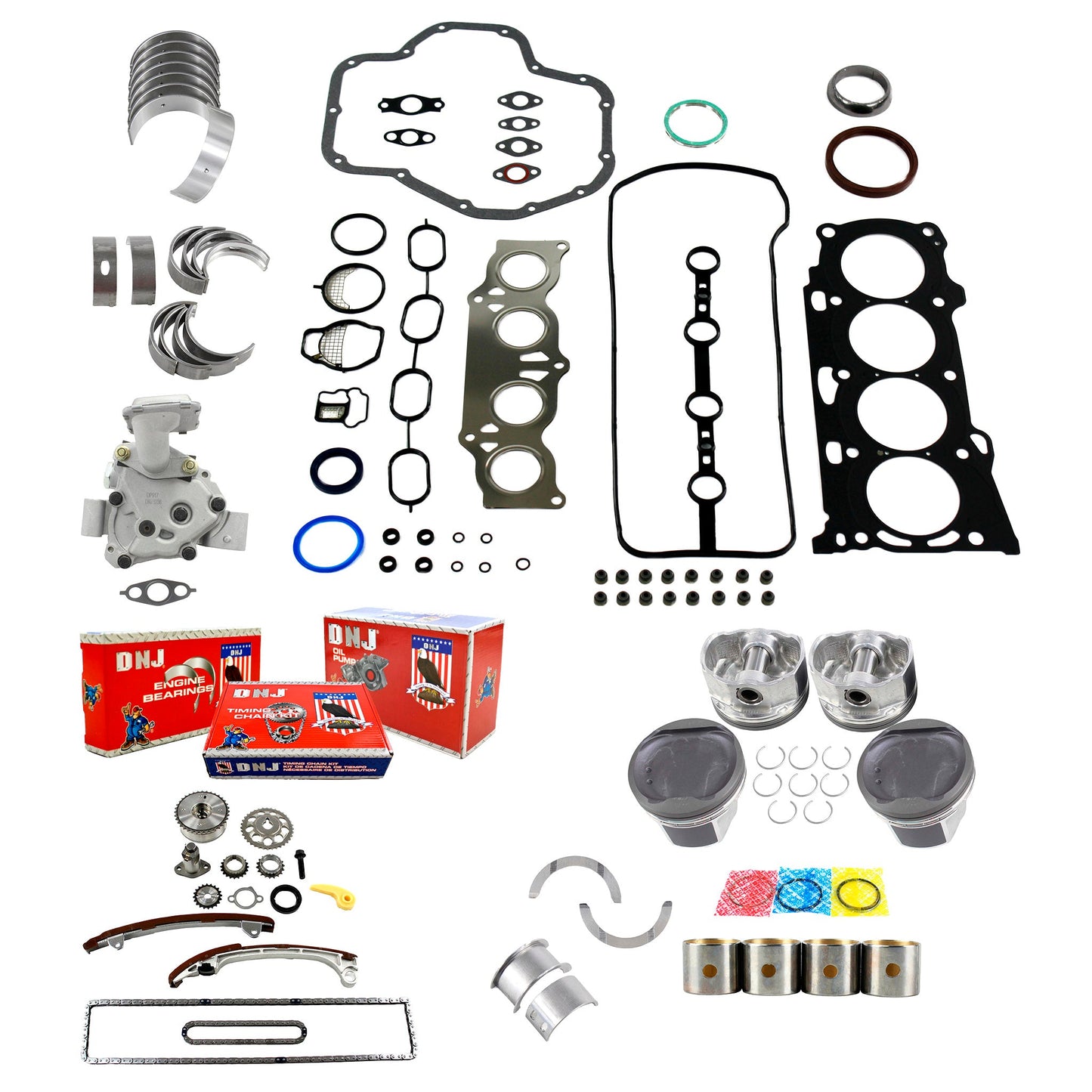 Master Engine Rebuild Kit 2007-2015 Pontiac,Scion,Toyota 2.4L