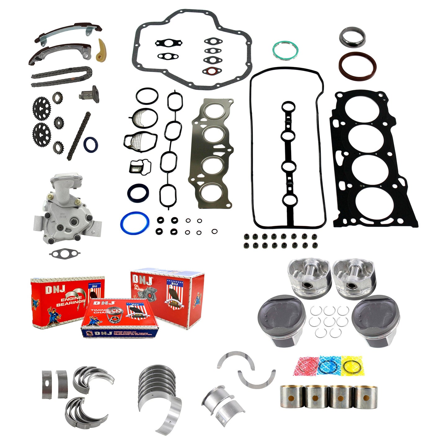 Master Engine Rebuild Kit 2007-2015 Pontiac,Scion,Toyota 2.4L