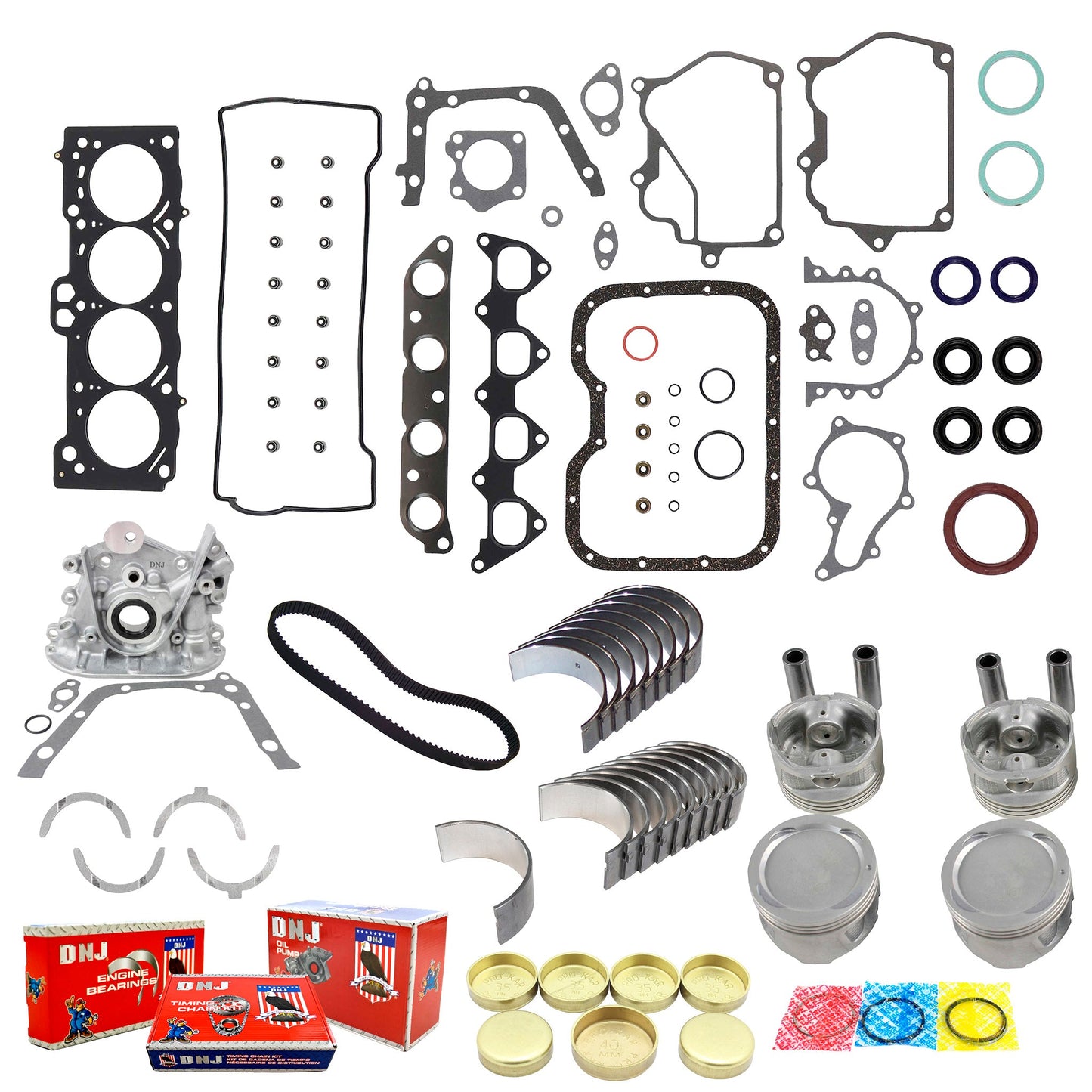Master Engine Rebuild Kit 1993-1997 Geo,Toyota 1.8L