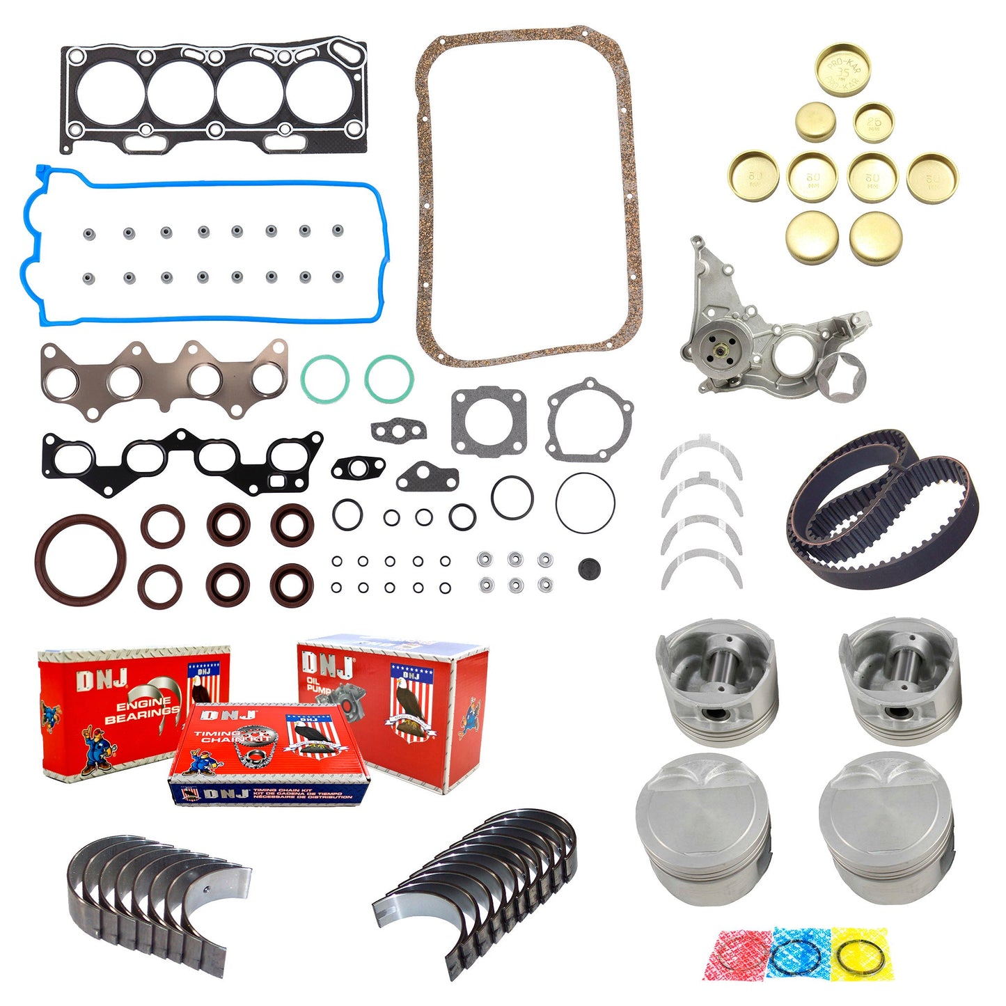 Master Engine Rebuild Kit 1992-1995 Toyota 1.5L