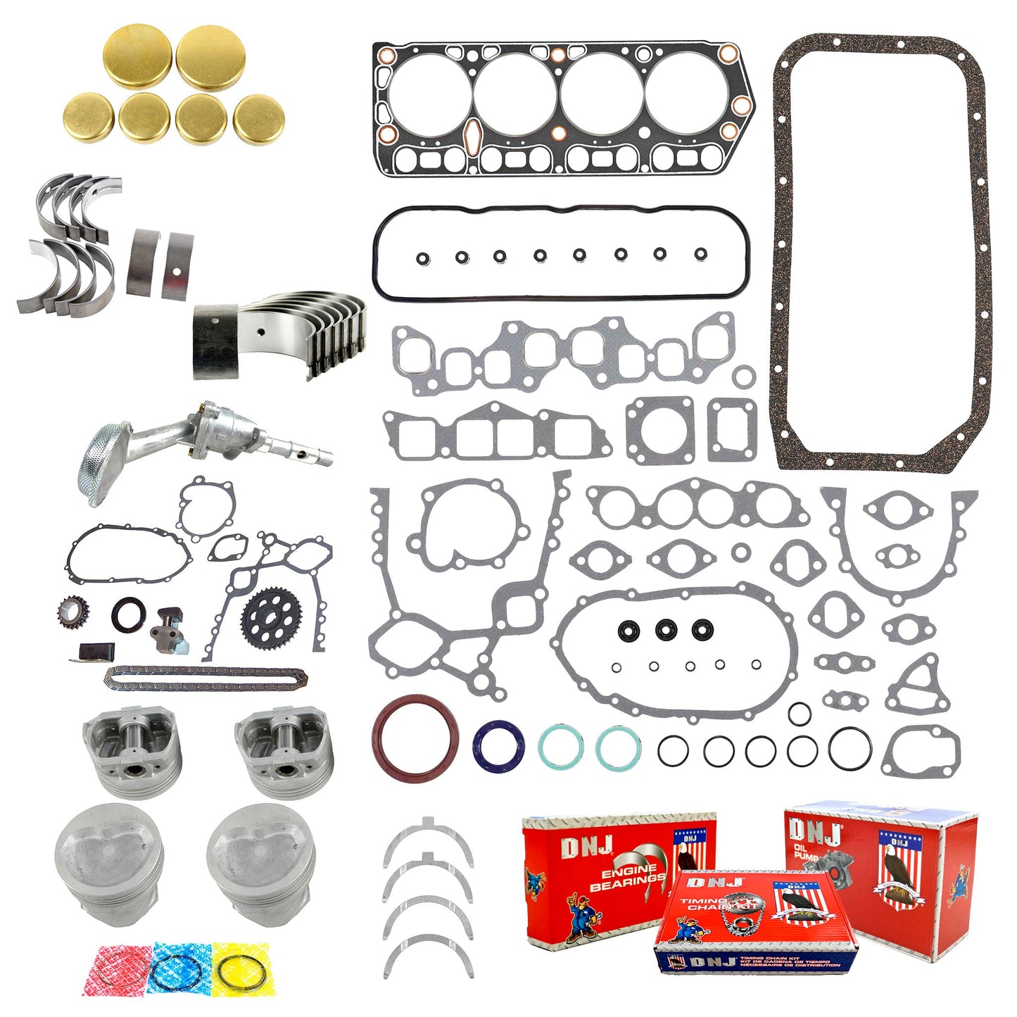 Master Engine Rebuild Kit 1986-1989 Toyota 2.2L