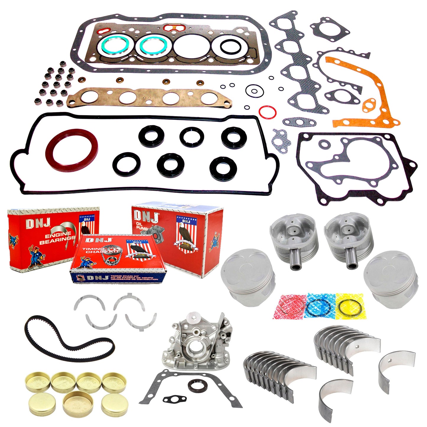 Master Engine Rebuild Kit 1993-1997 Geo,Toyota 1.6L