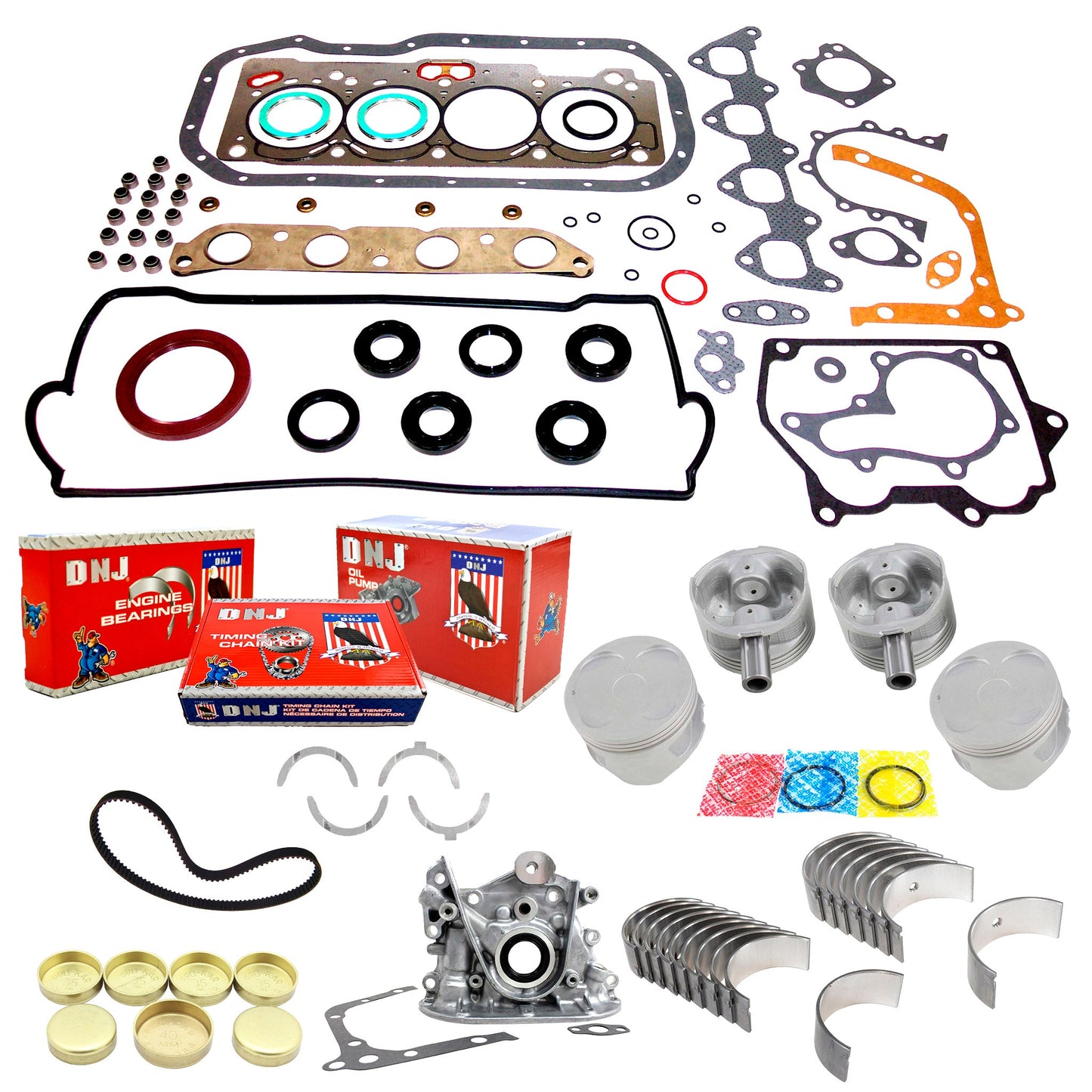 Master Engine Rebuild Kit 1993-1997 Geo Prizm & Toyota Corolla 1.6L