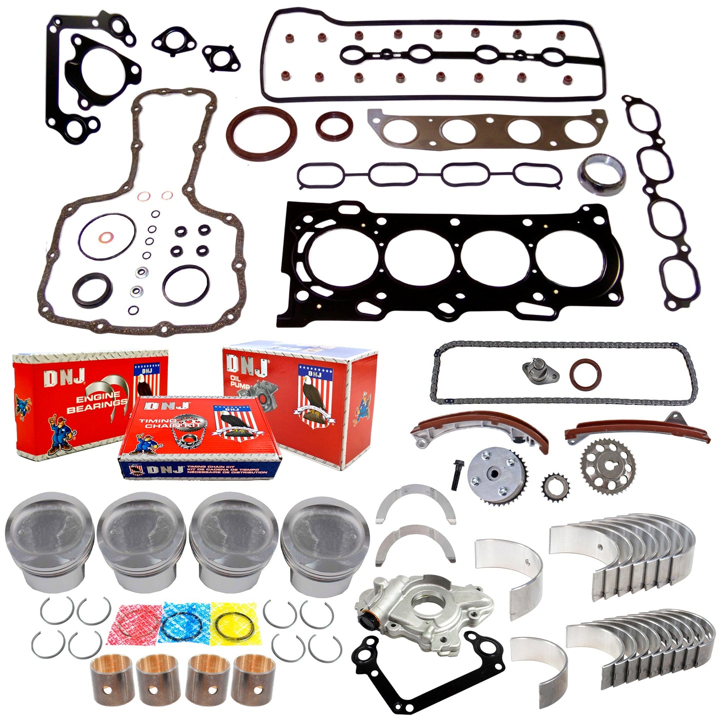 Master Engine Rebuild Kit 2000-2008 Chevrolet, Pontiac, Toyota 1.8L L4