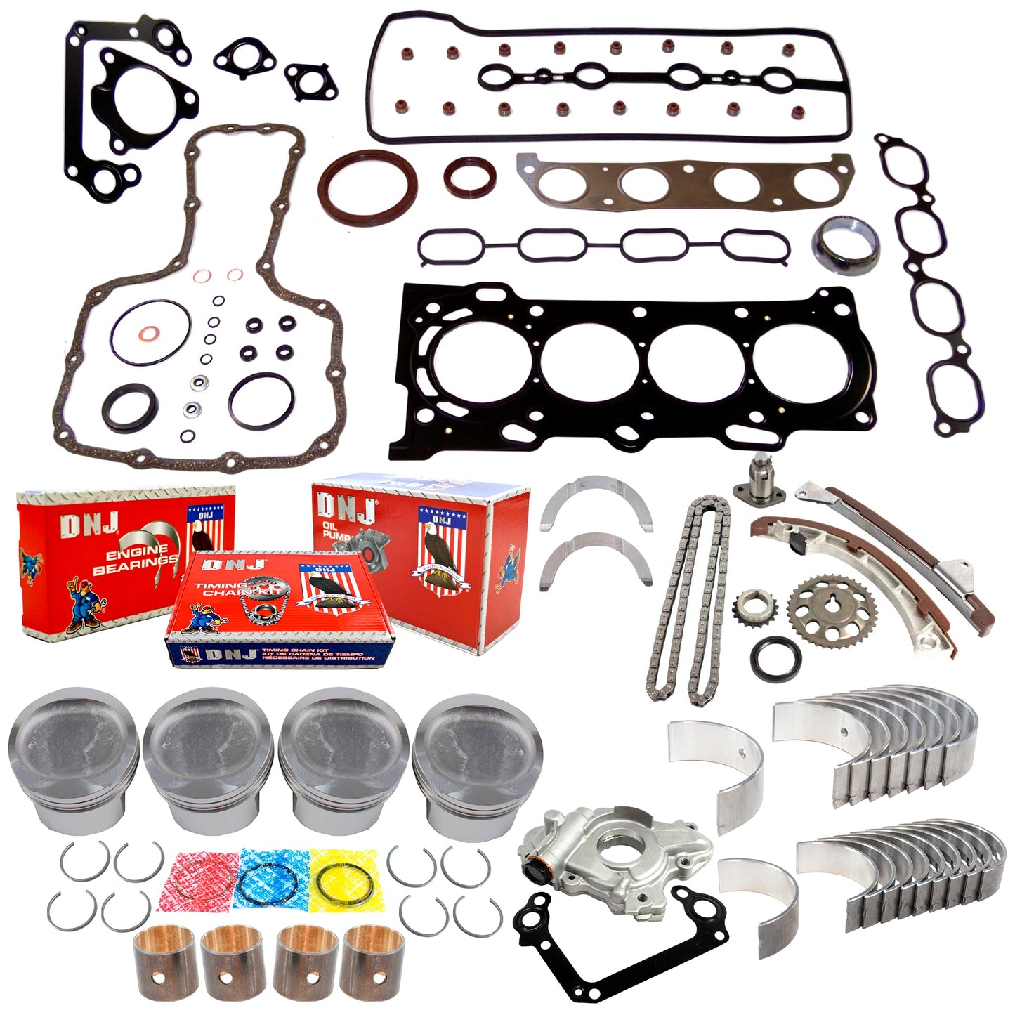 Master Engine Rebuild Kit 2000-2008 Chevrolet, Pontiac, Toyota 1.8L L4