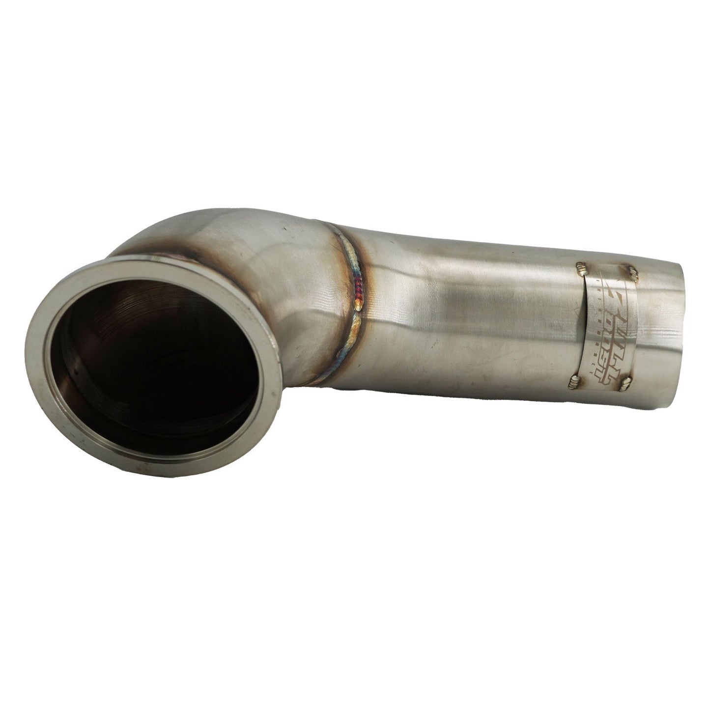 D Series Tear Drop Hood Exit Up Pipe Dump Tube For Top Mount Turbo Manifold Outlet