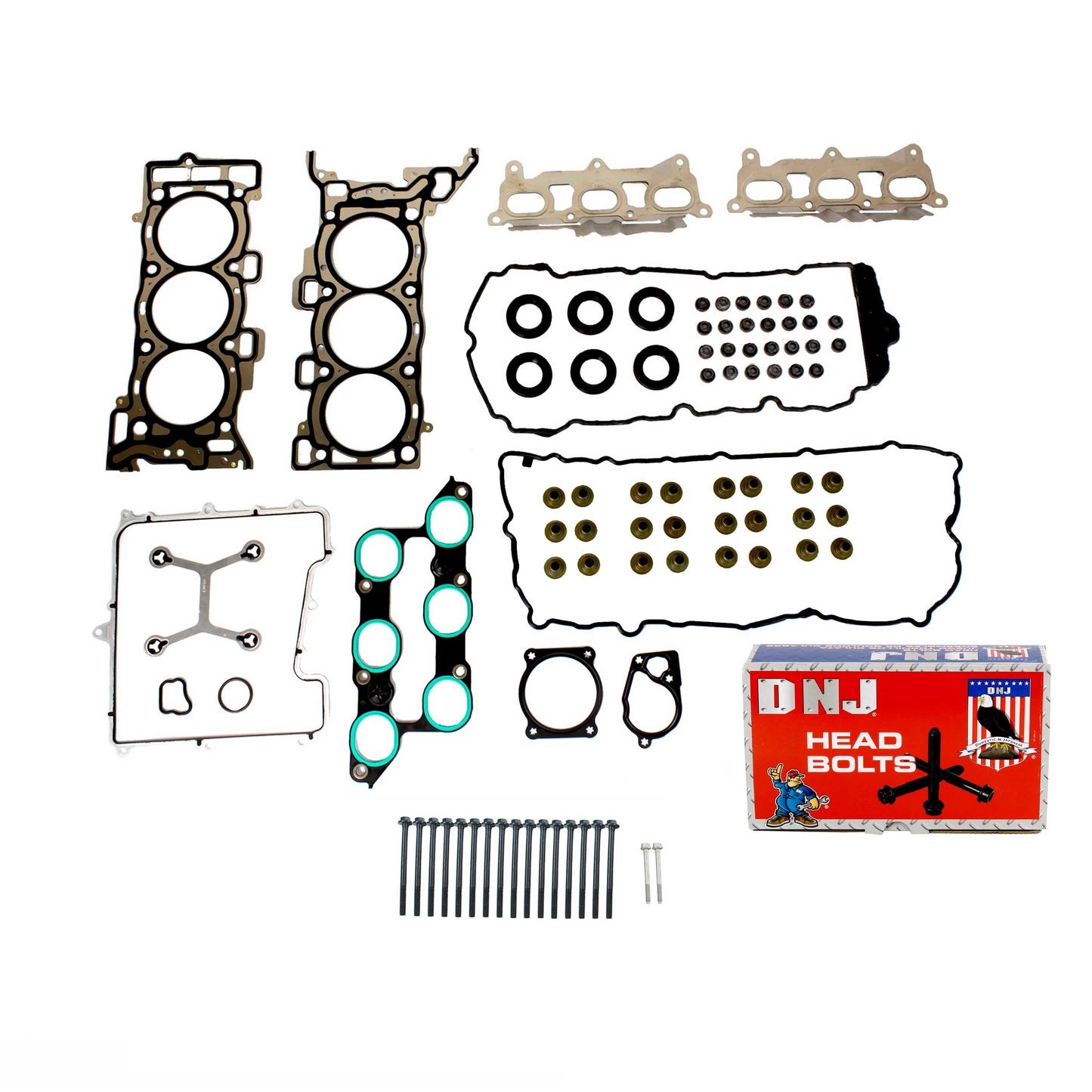 Cylinder Head Gasket set with Head Bolt Kit 2009-2017 Buick, Chevrolet, GMC 3.6L V6