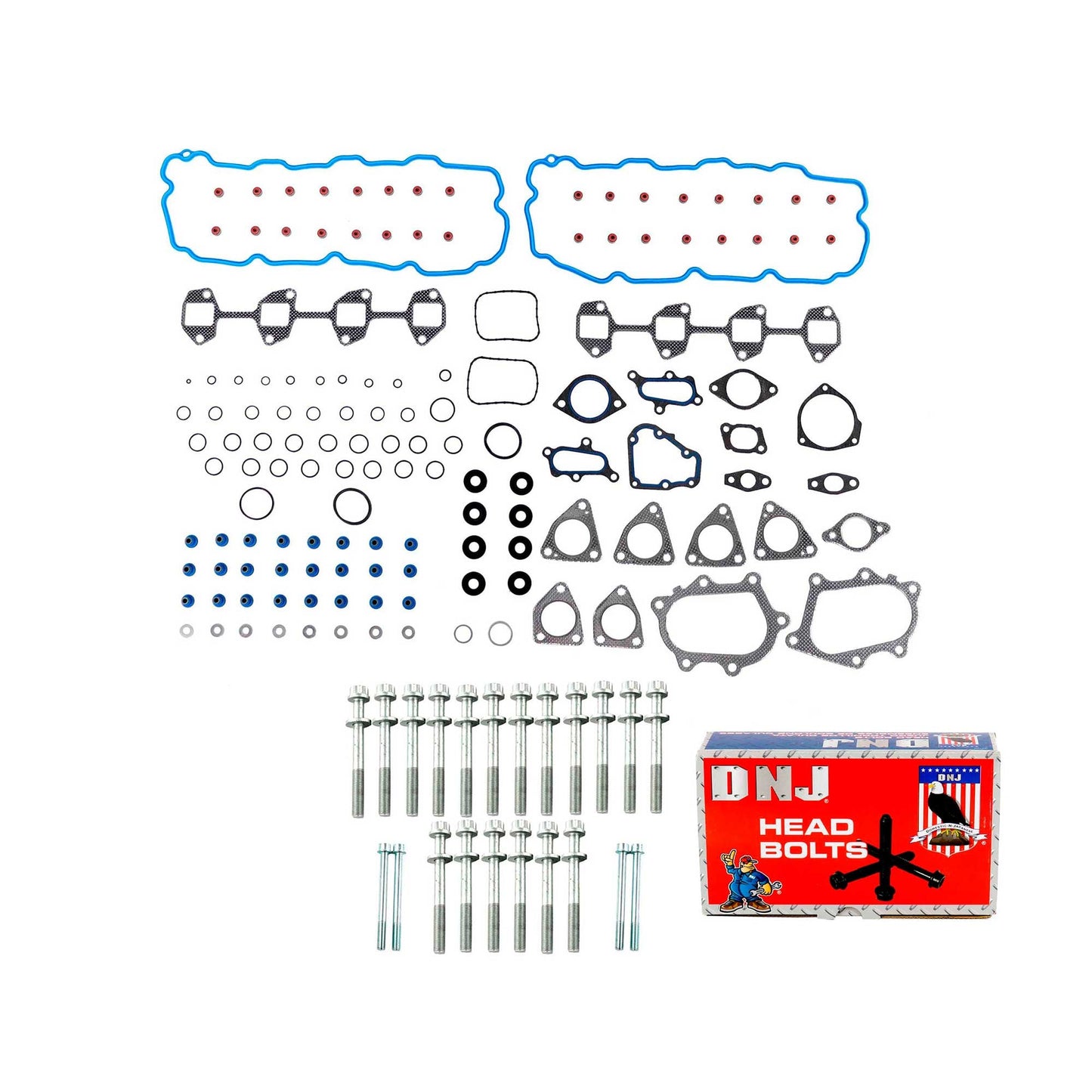 Cylinder Head Gasket set with Head Bolt Kit 2001-2004 Chevy & GMC 6.6L V8