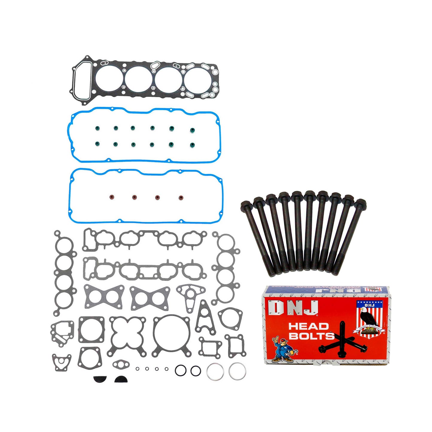 Cylinder Head Gasket Set with Head Bolt Kit for 1989-1995 Nissan 2.4L L4