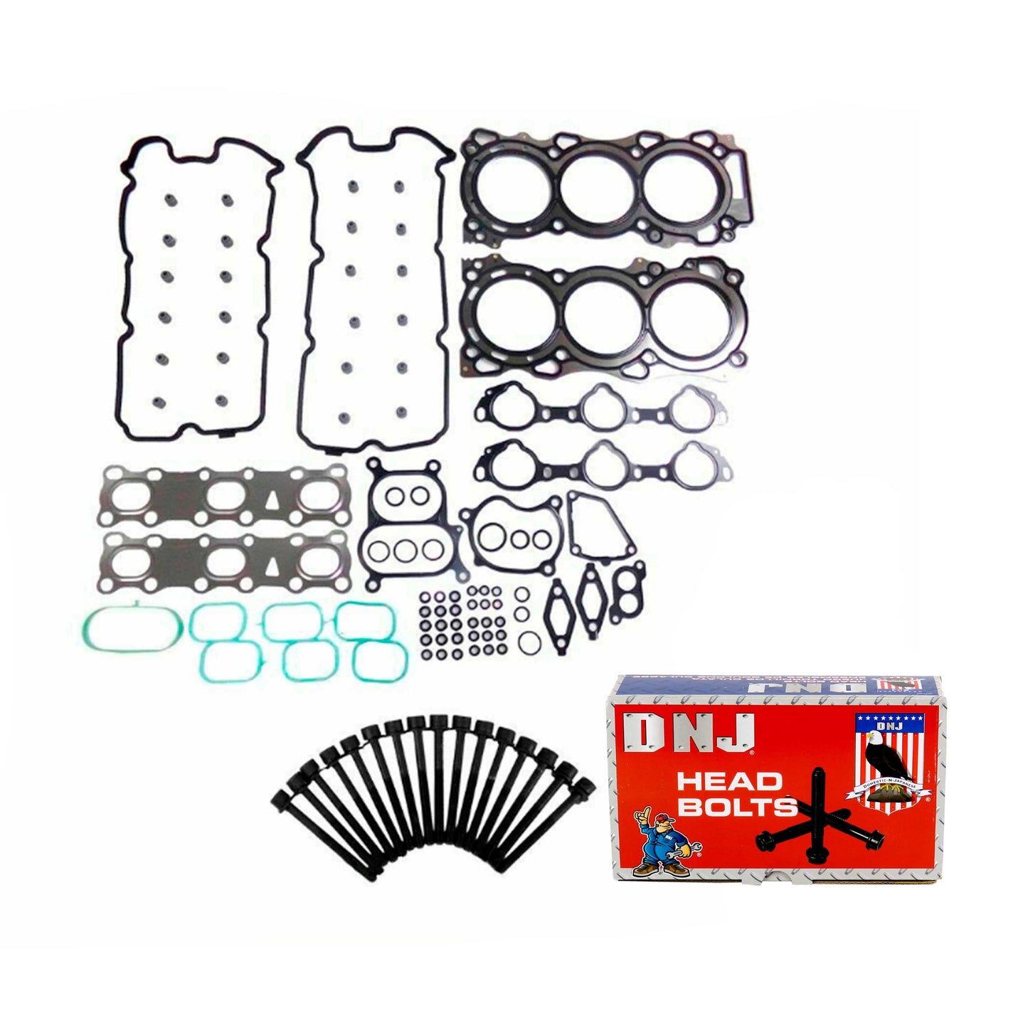 Cylinder Head Gasket set with Head Bolt Kit 2005-2021 Nissan, Suzuki 4.0L V6