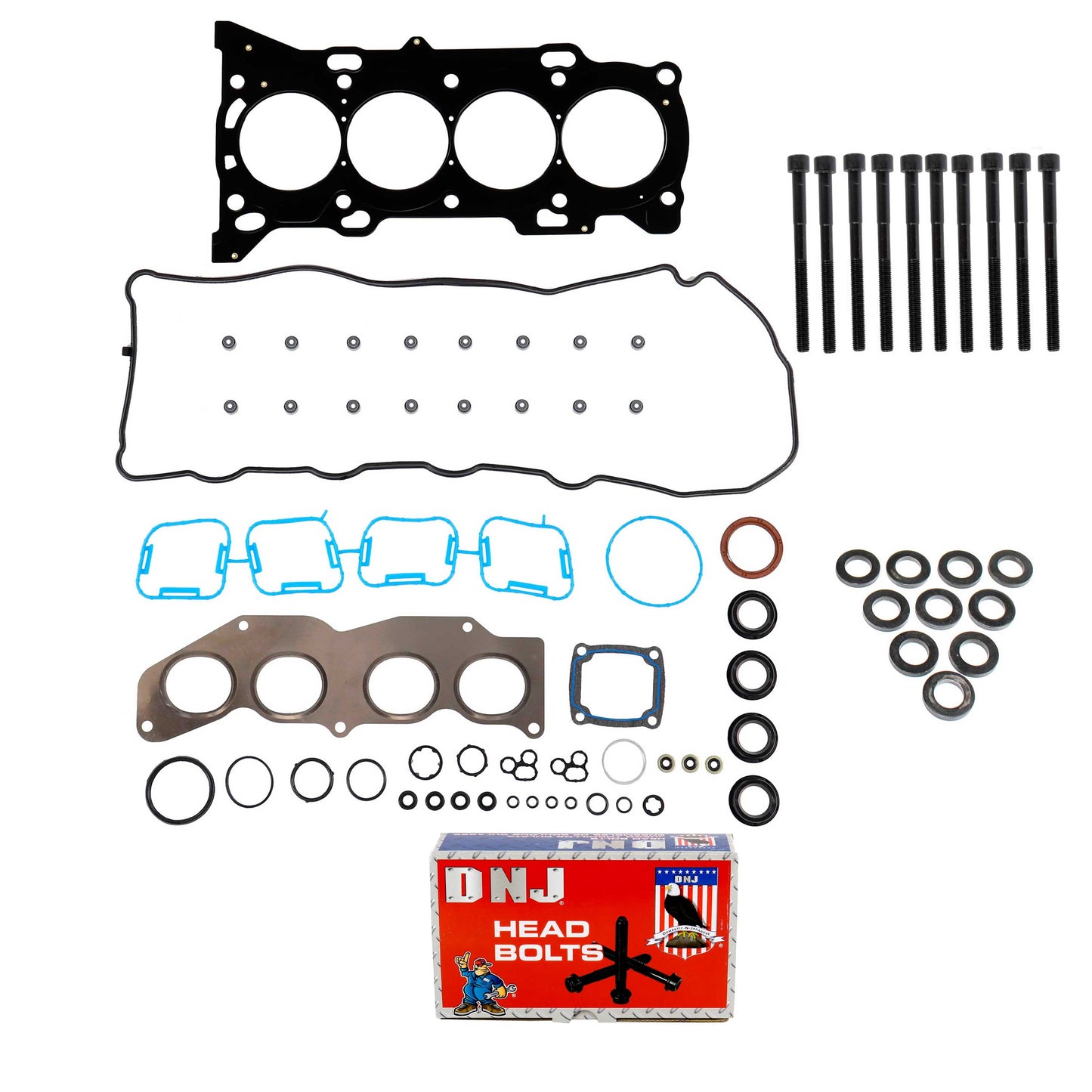 Cylinder Head Gasket set with Head Bolt Kit 2009-2019 Scion, Toyota 2.5L-2.7L