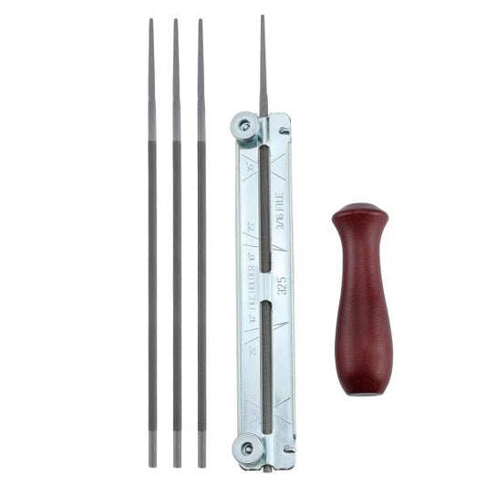 Hipa 3pcs 3/16 inch 4.8mm Round Chainsaw Chain With File Guide to Sharpen 0.325 inch Pitch Saw Chain