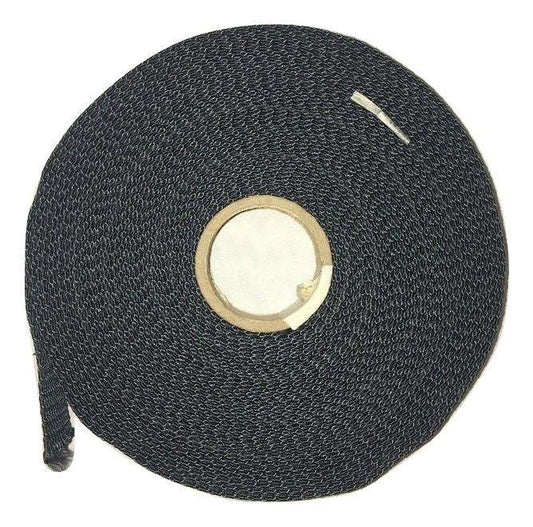 1" Black Aramid Fiber Webbing - PRICE PER FT| BLACK