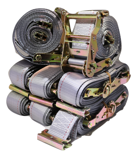2"x 16 Ft Logistic Van Ratchet E-Track Straps w/ Spring E Fittings | 16 PACK