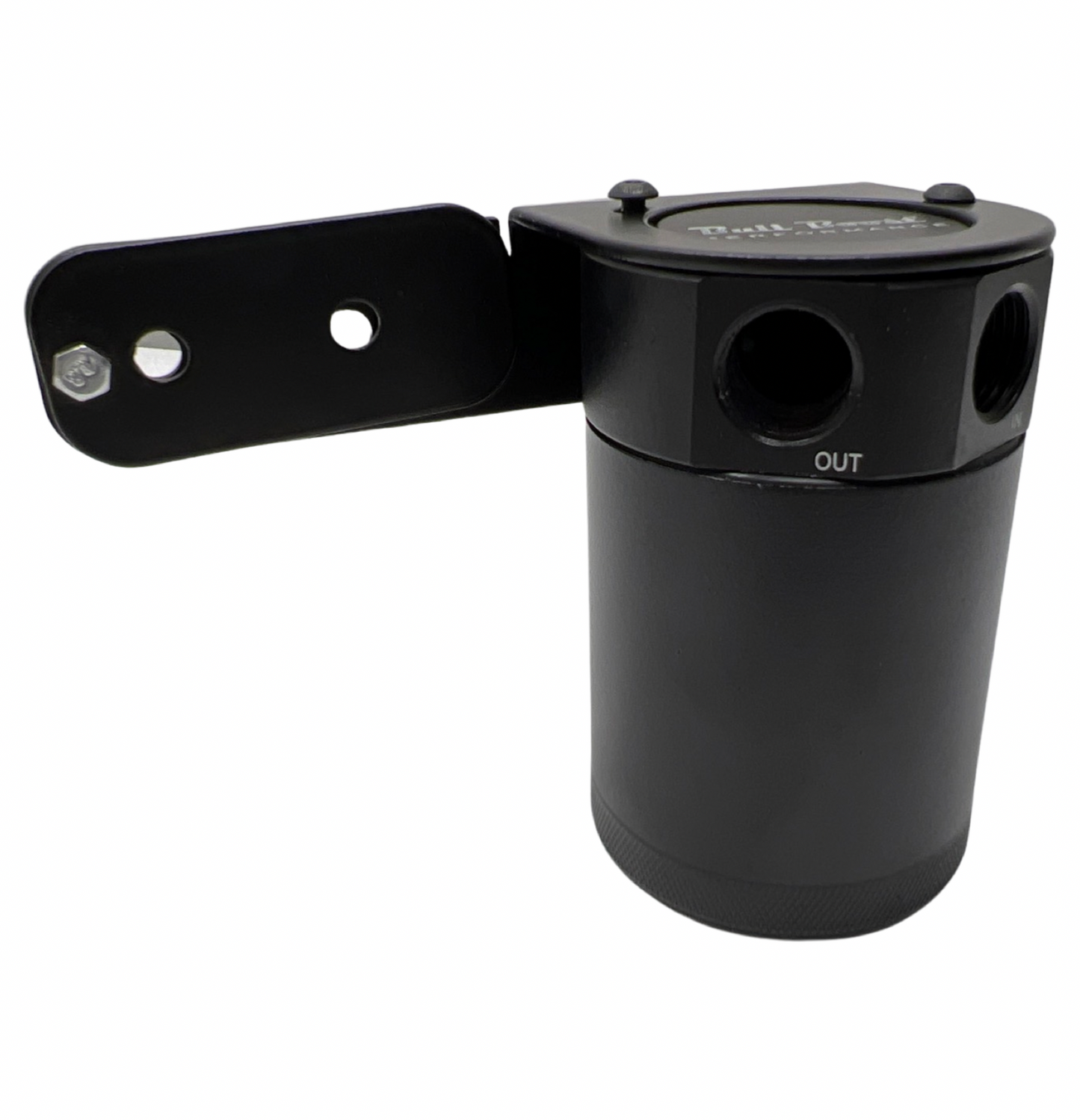 Adjustable Billet Baffled Oil Catch Can Reservoir Tank Racing 2-Port V2 Bracket