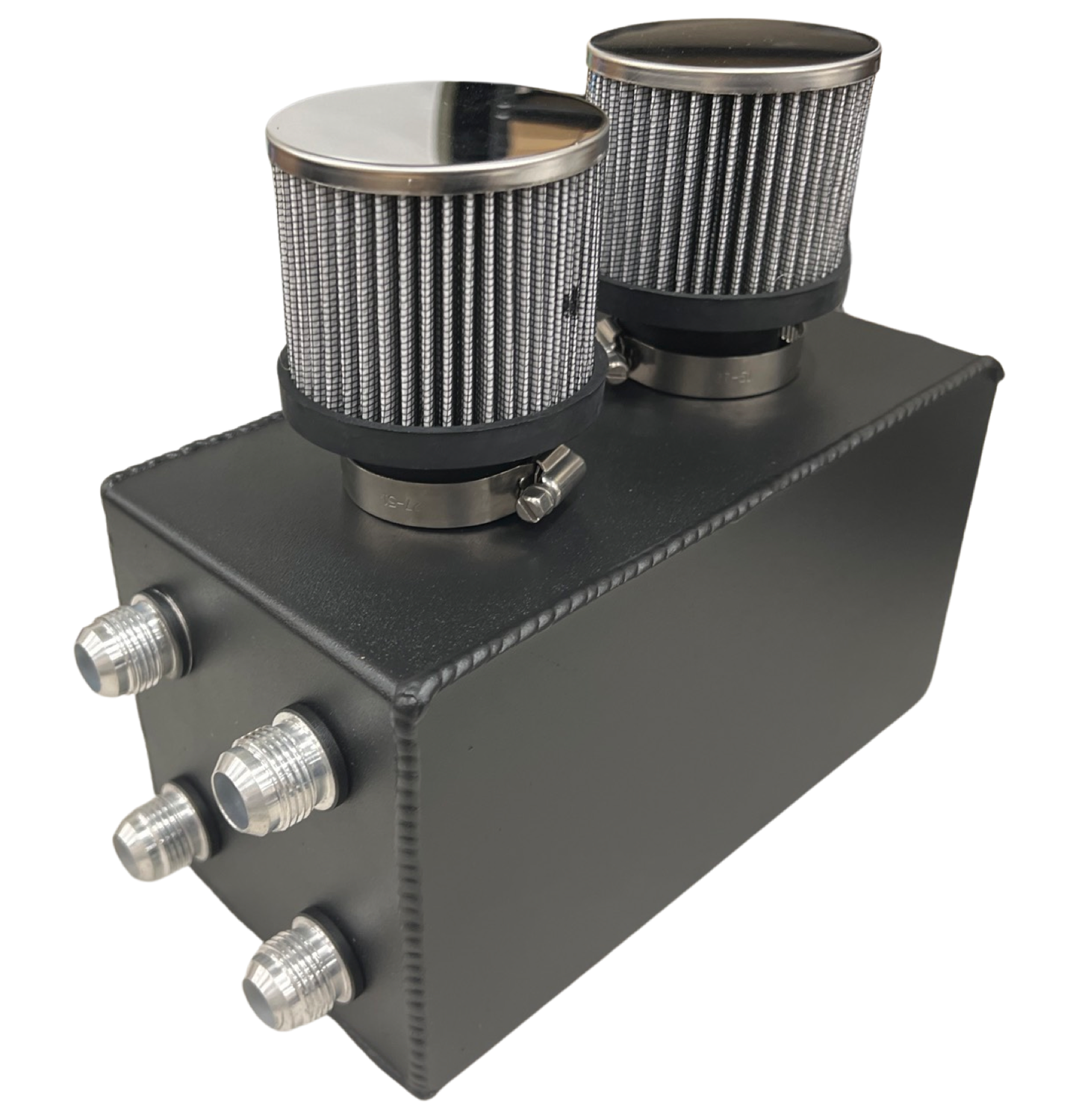 Battery Relocation Oil Catch Can For EK EG CRX DC2 Si Type R 4 Port 10AN Hoses