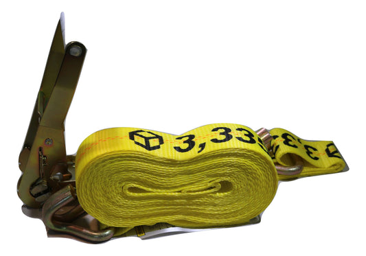 2" x 27 Ft. Flatbed Ratchet Strap w/ Wire Hooks | R27W