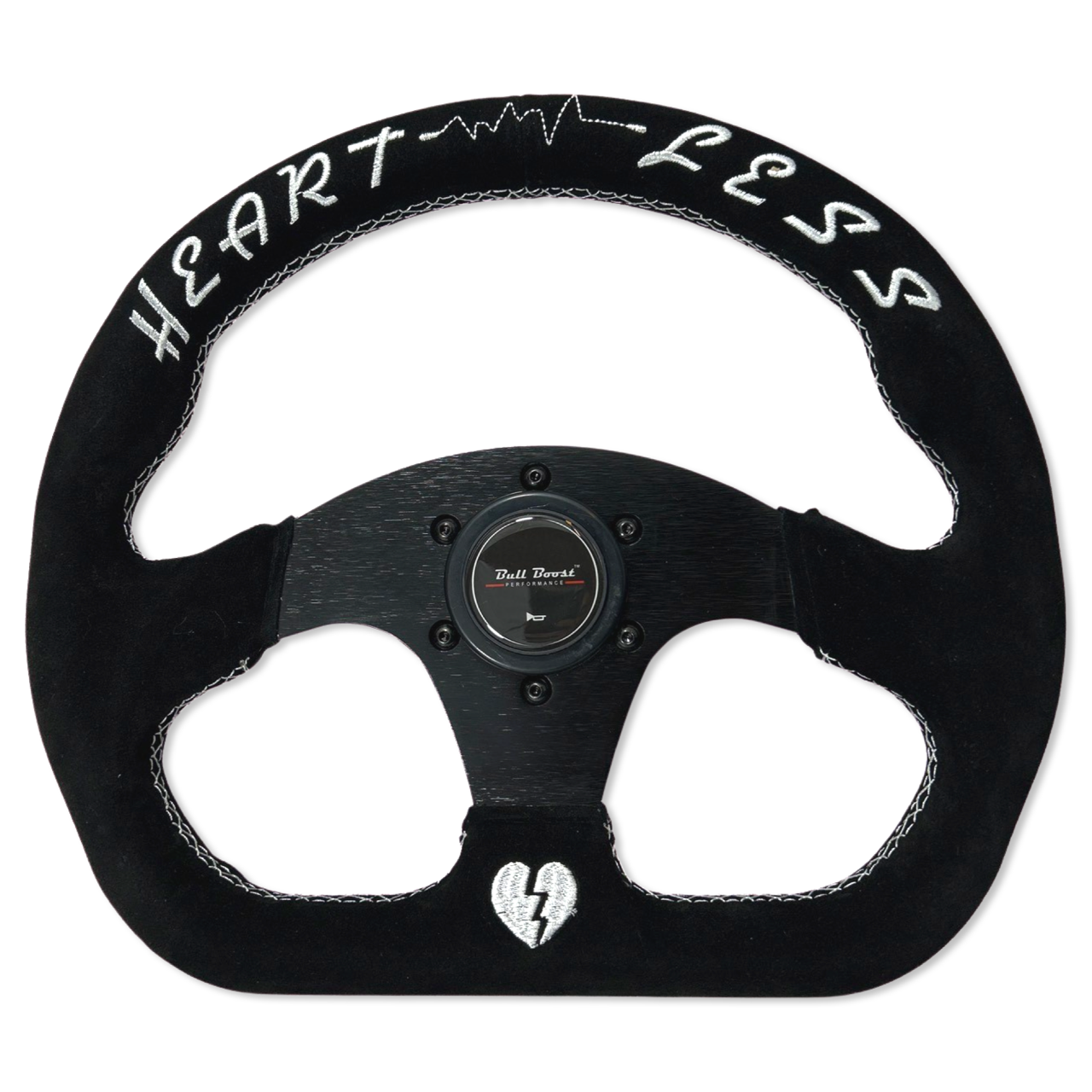 Quadro Flat Suede Steering Wheel + Hub Adapter Kit For Toyota Corolla, Hilux Pickup