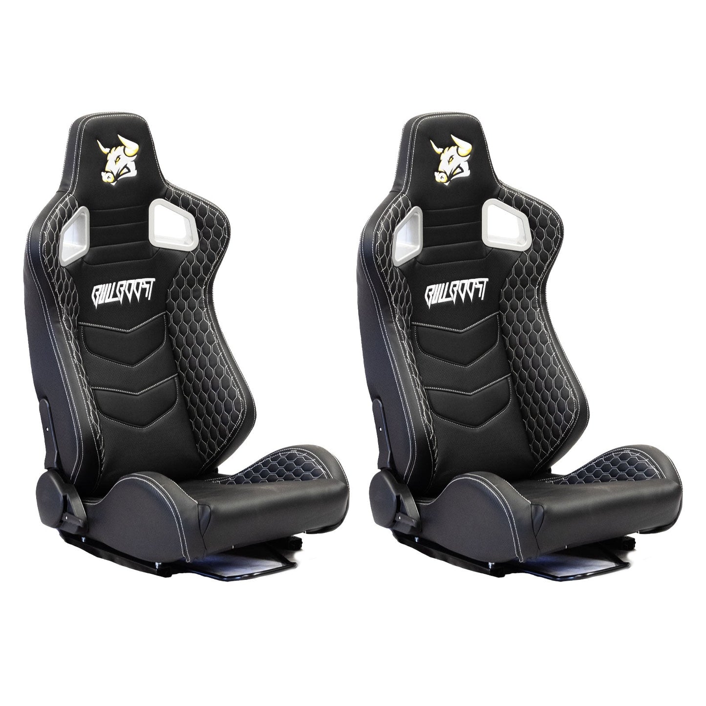 Bull Boost Adjustable Racing Lowered Ultra Max Bucket Seat w/ Seat Rails