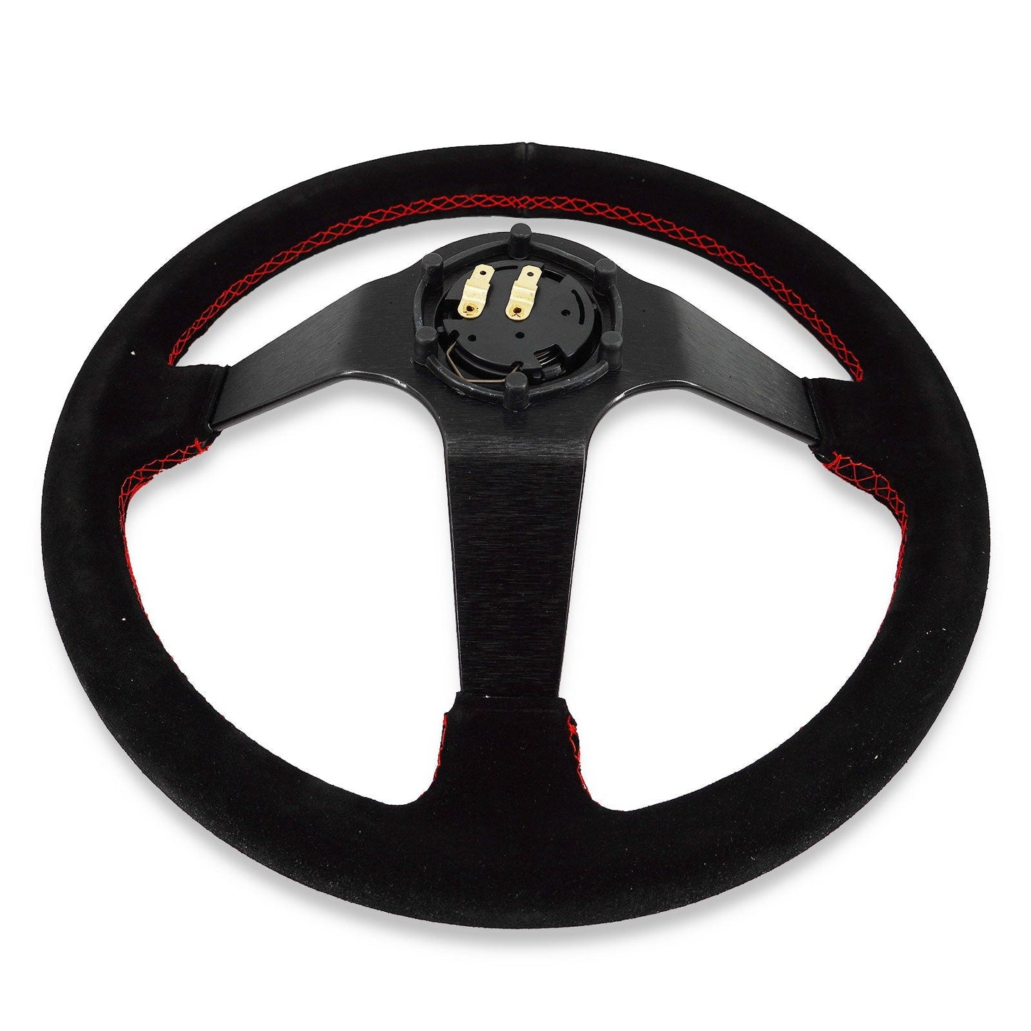 John 350mm Steering Wheel + Short Hub Adapter Kit For Mazda Miata RX-7 RX-8 MX-3 MX-6